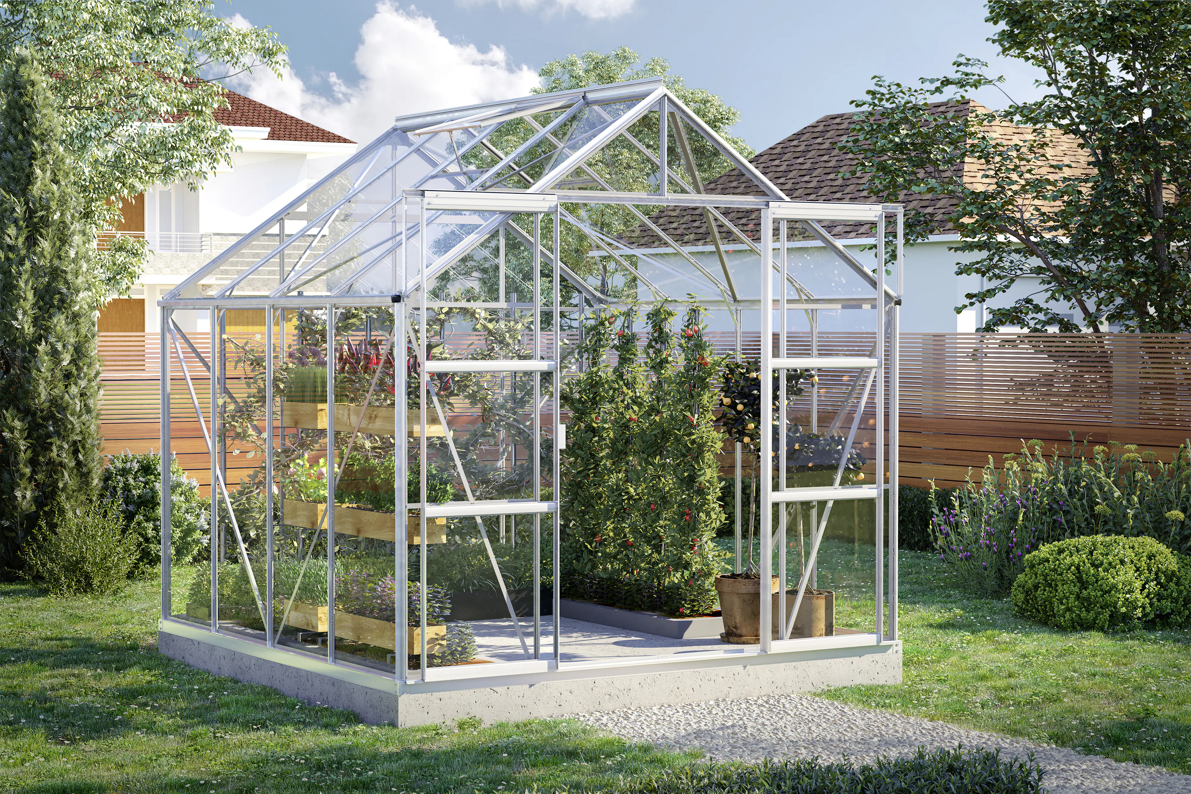 Vitavia Gewächshaus Uranus 6700 254 x 254 cm 3 mm Sicherheitsglas Vitavia Gewächshaus Uranus 6700 254 x 254 cm 3 mm Sicherheitsglas