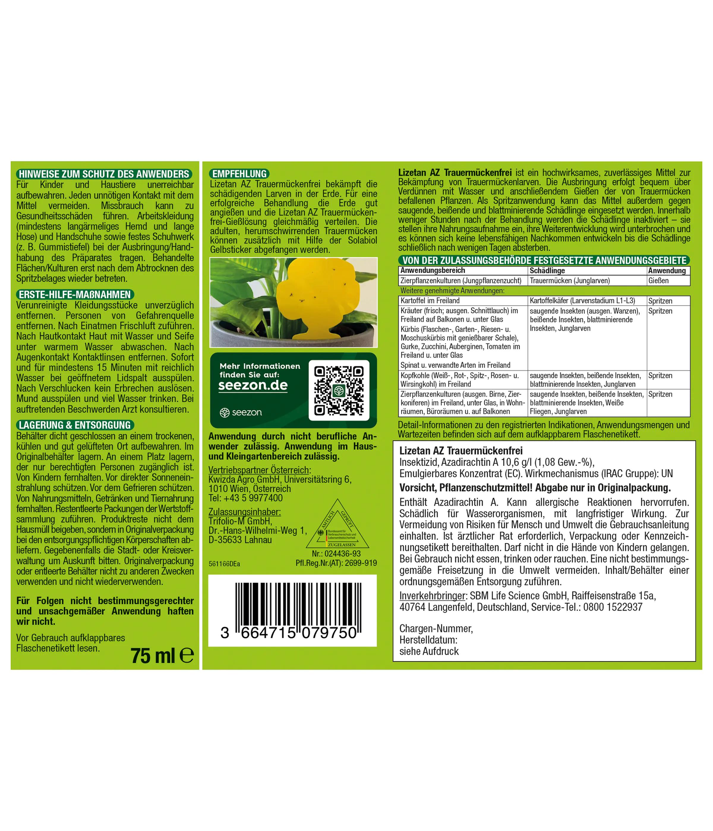 Protect Garden Lizetan AZ Trauermückenfrei 75 ml