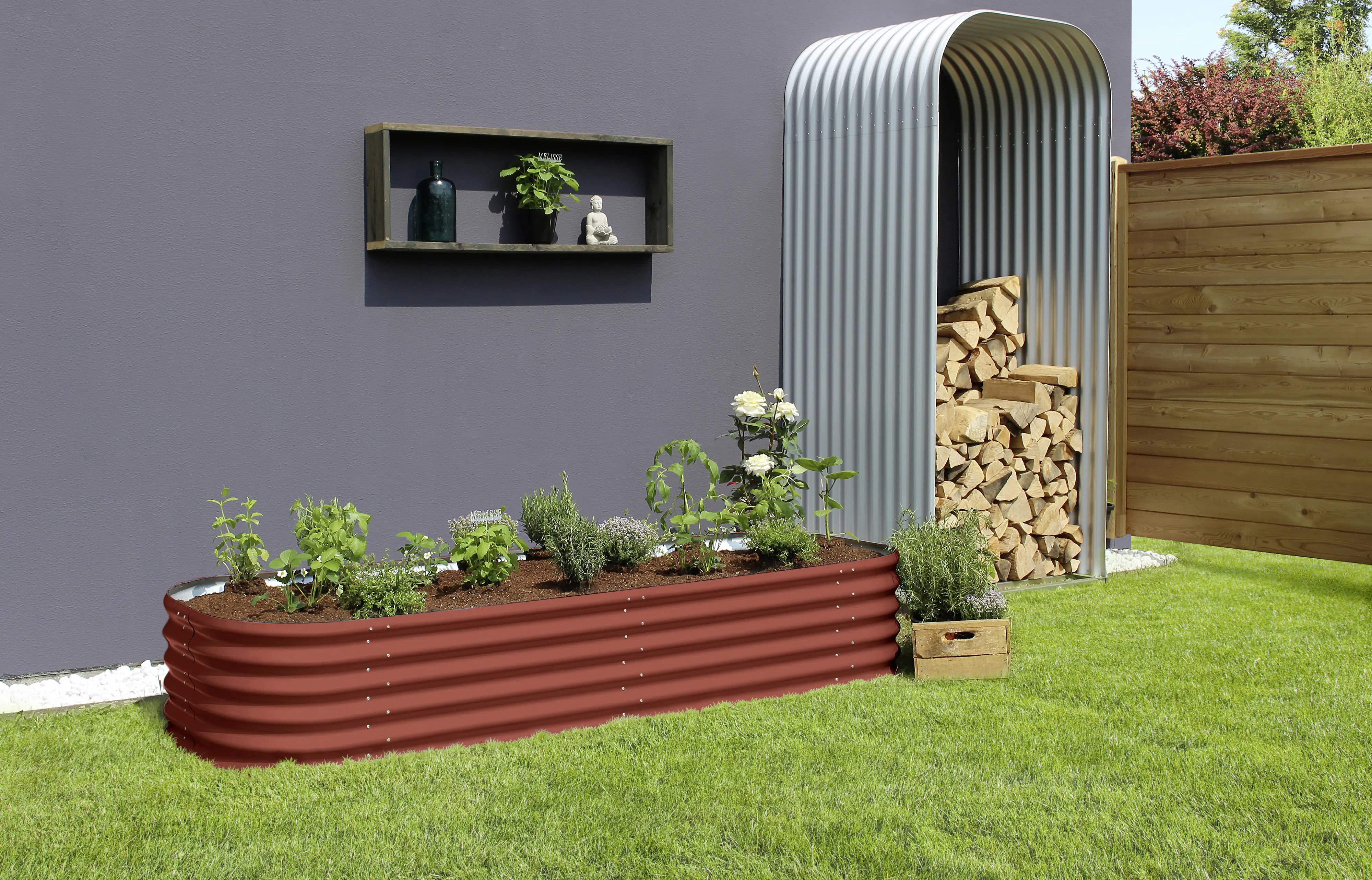 Vitavia Erweiterung Stretched zu Hochbeet 401 80 x 40 cm rubin