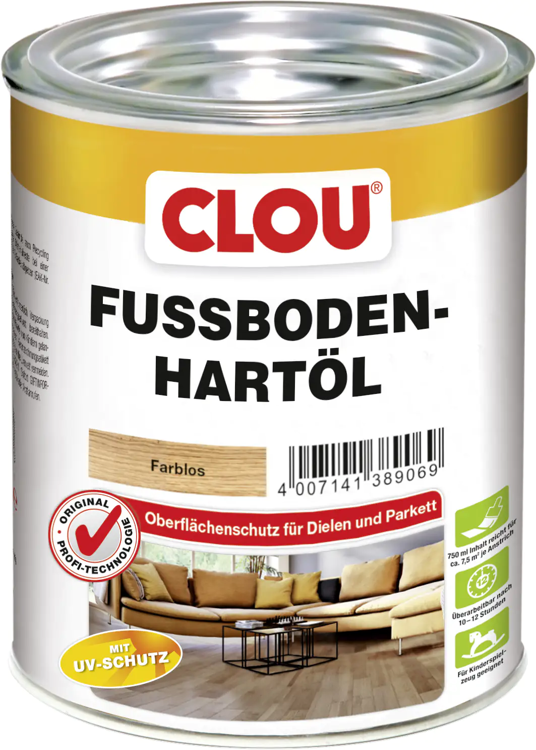 Clou Fußboden Hartöl 750 ml farblos Clou Fußboden Hartöl 750 ml farblos