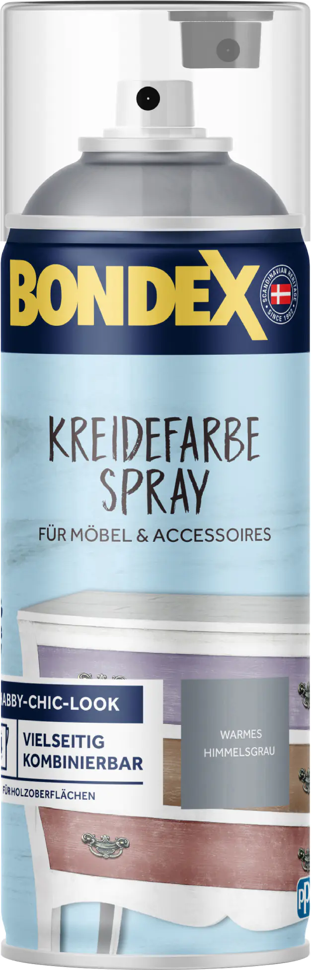 Bondex Kreidefarbe Spray 400 ml warmes Himmelsgrau
