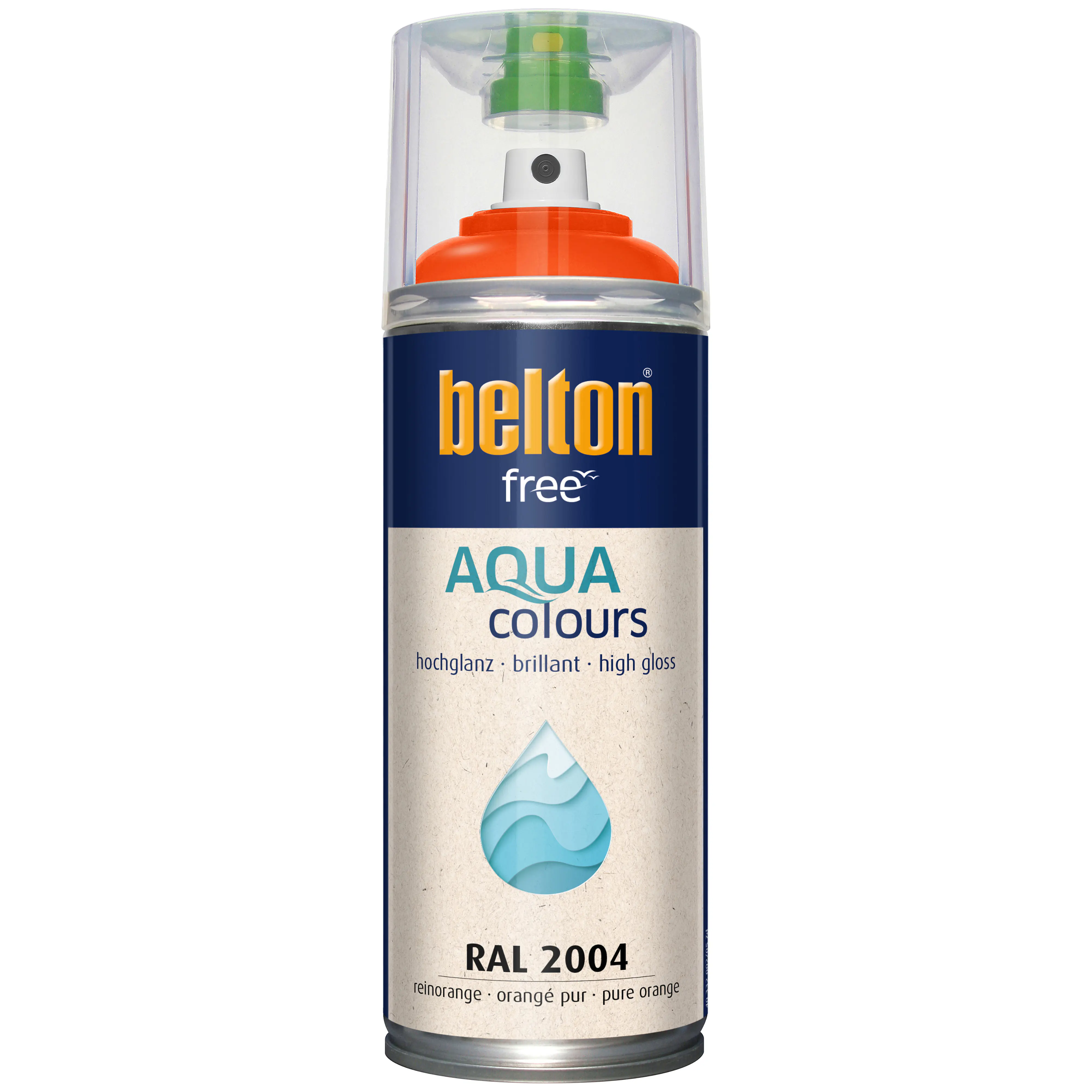 belton free Lackspray AQUAcolours 400 ml reinorange hochglanz