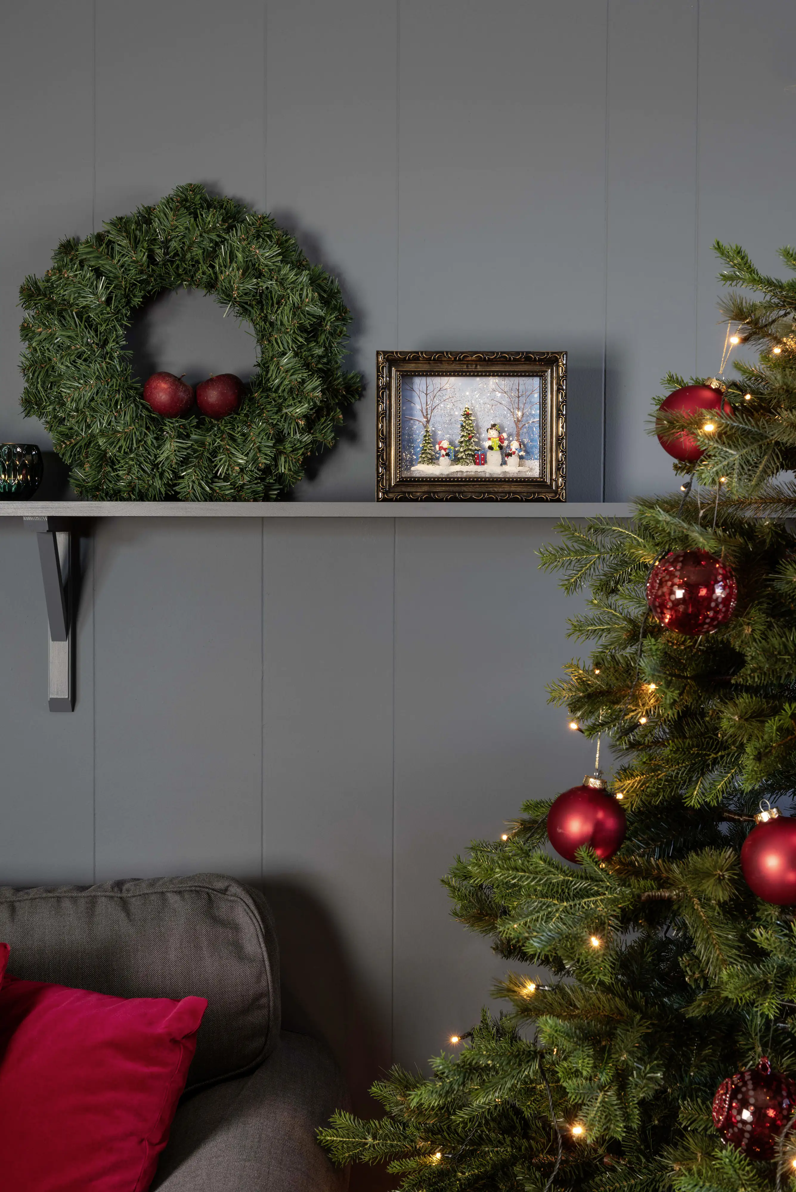 7318304376008_2941349 Konstsmide LED Bilderrahmen mit Schneemännern 24,5 x 5,5 x 19,5 cm