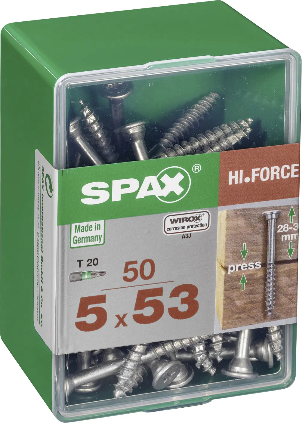 Spax Holzbauschrauben 5.0 x 53 mm TX 20 - 50 Stk.