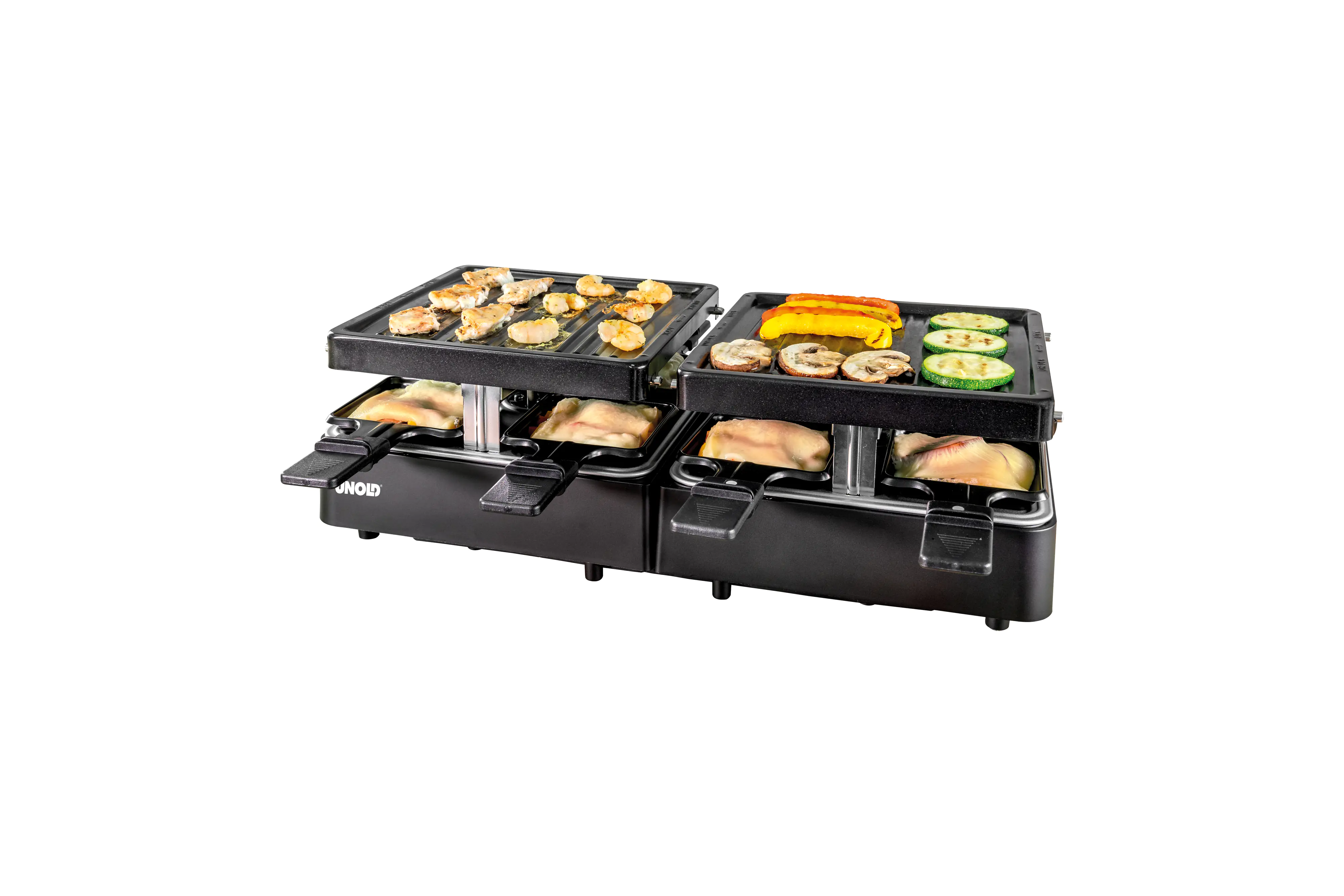 Unold Raclette Extendable für 8 Personen schwarz 1.300 Watt