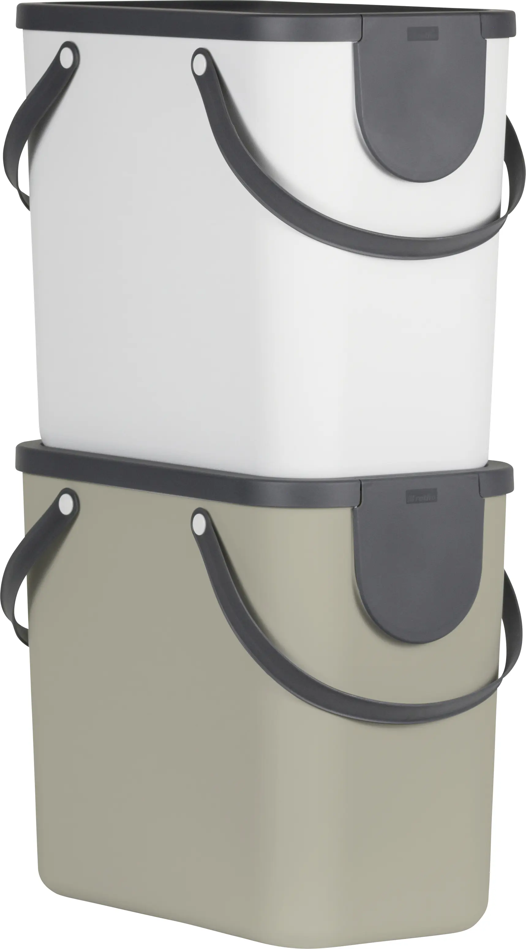 Rotho Mülltrennungssystem Albula 25 L mistletoe white Recyclingbehälter