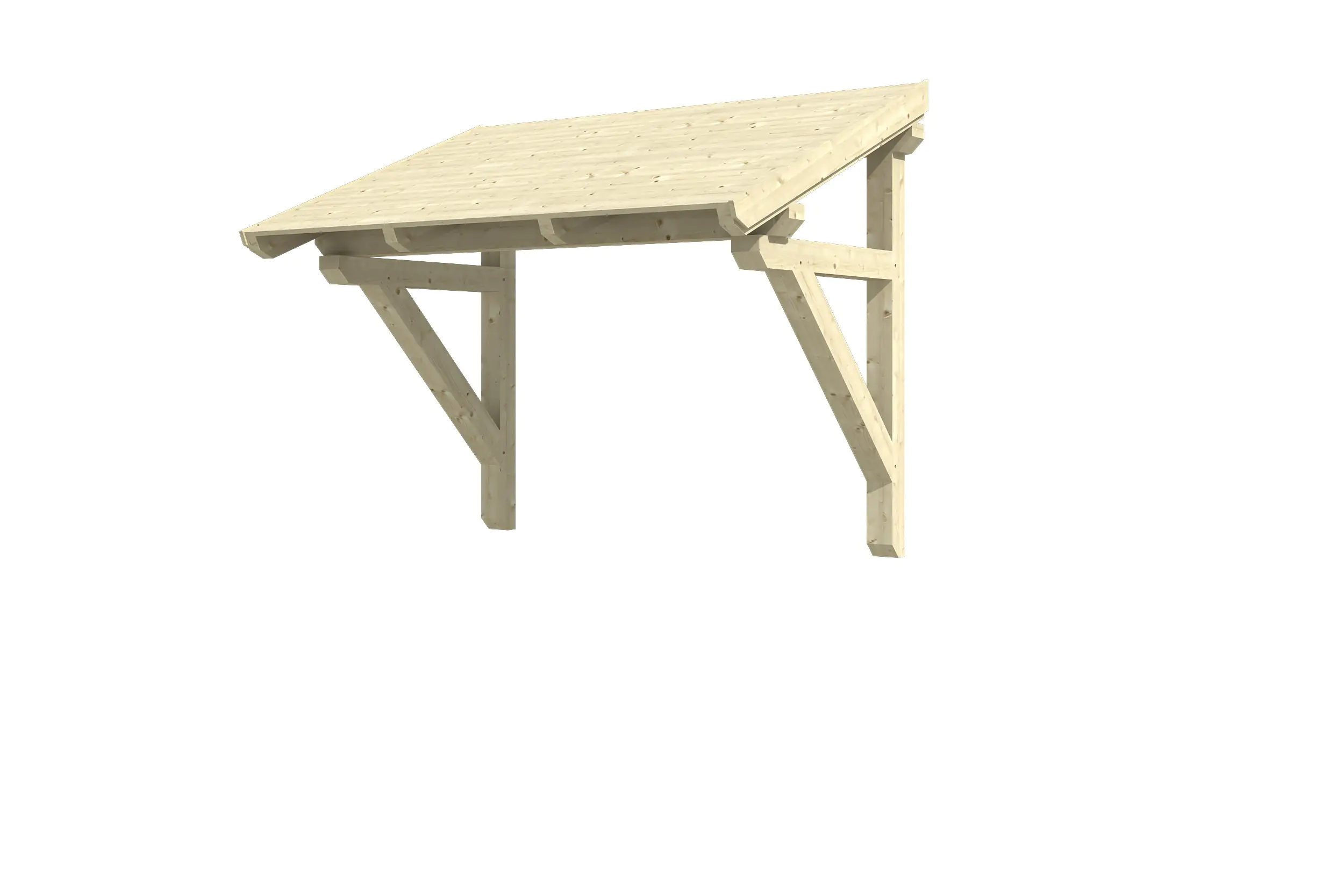 4018211206117 SKAN HOLZ Vordach Paderborn Typ 1 242 x 156 cm, natur