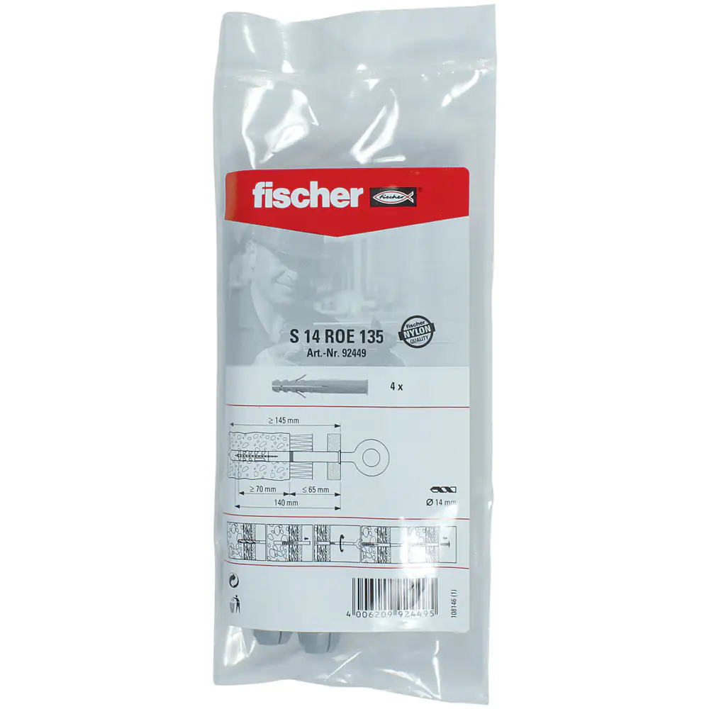 Fischer Dübel S 14.0 x 135 mm - 4 Stück Fischer Dübel S 14.0 x 135 mm - 4 Stück