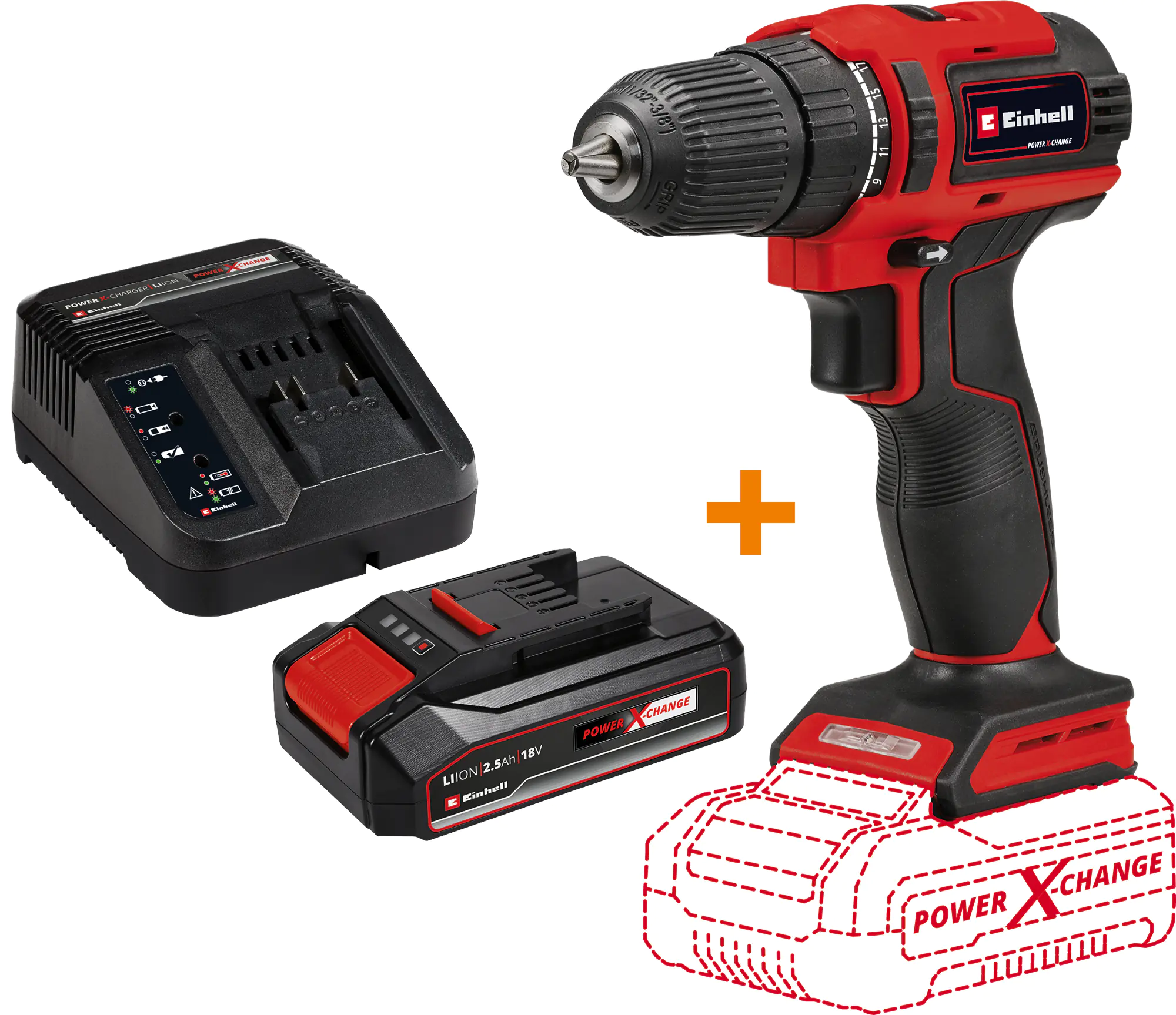 Einhell Akku-Bohrschrauber TE-CD 18/40 Li BL 18 V inkl. Akku & Ladegerät