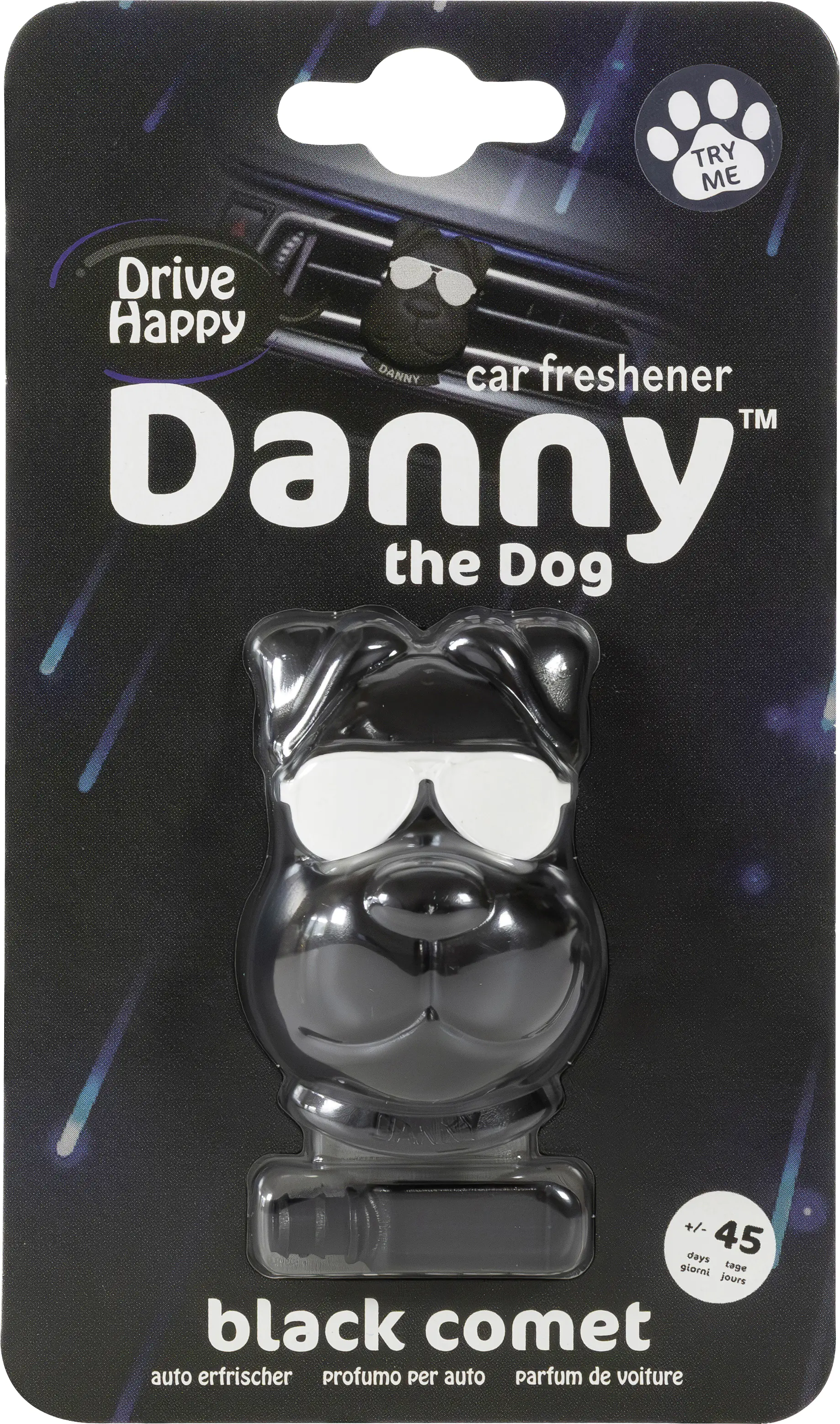 Danny the Dog Lufterfrischer Clip Black Comet schwarz Danny the Dog Lufterfrischer Clip Black Comet schwarz