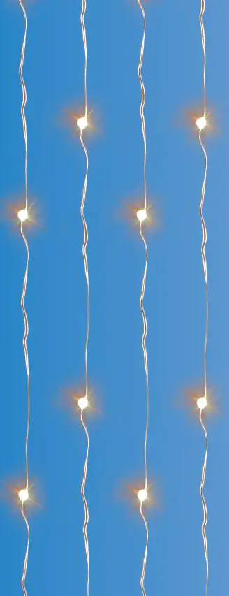 TrendLine LED-Lichterkette Mini Außen 7,9 m warmweiß mit Timer, 8 Lichteffekten