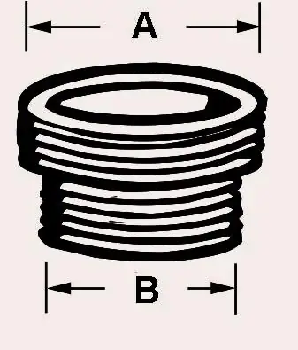 Cornat Übergangsstück M24/1 x M22/1 / Messing verchromt