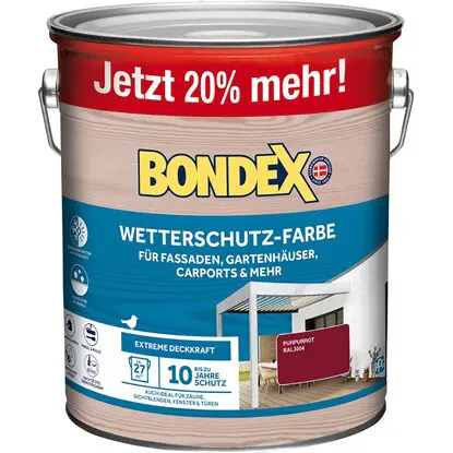 Bondex Wetterschutzfarbe purpurrot 3 L Bondex Wetterschutzfarbe purpurrot 3 L