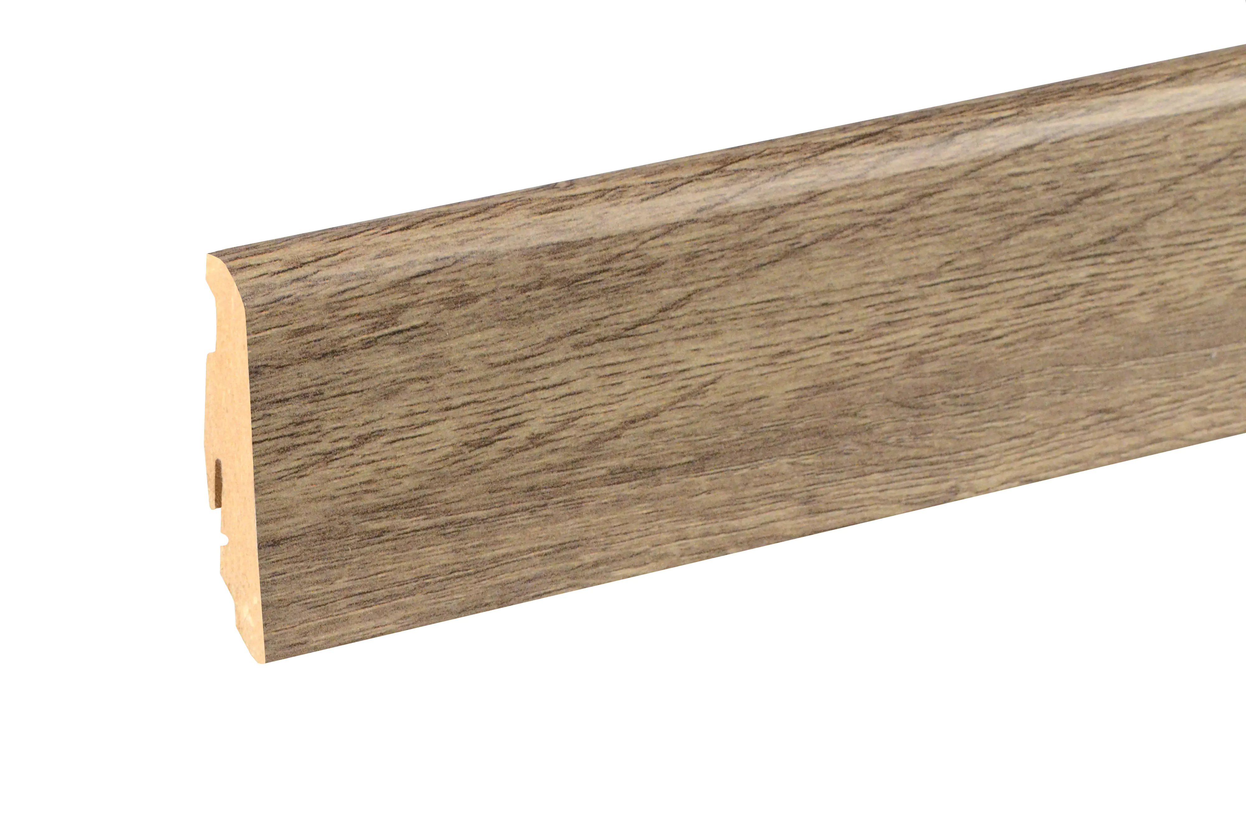 Neuhofer Fußleiste 240 cm x 58 x 19 mm eiche graubraun Neuhofer Fußleiste 240 cm x 58 x 19 mm eiche graubraun