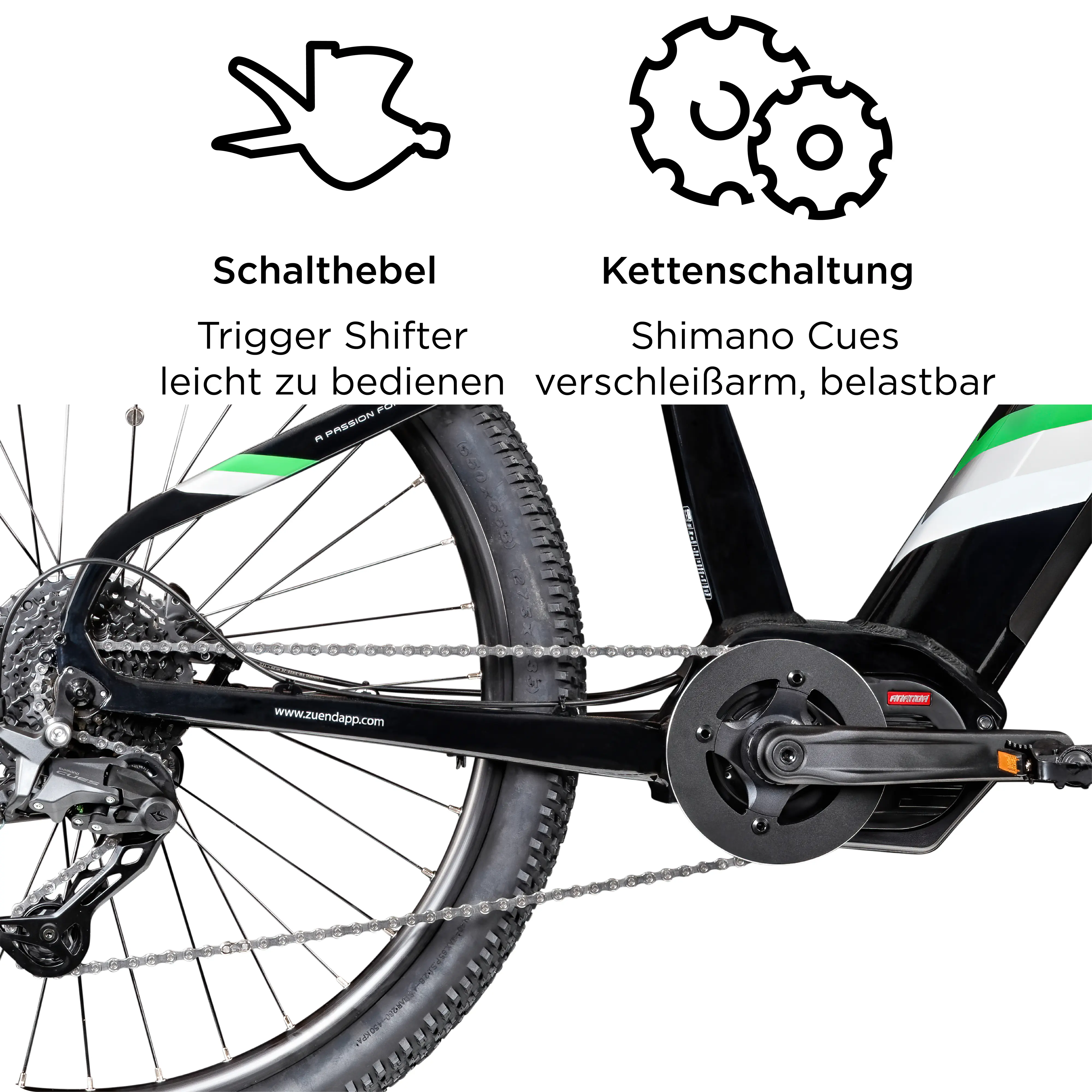 Zündapp E-Bike MTB X900 27,5 Zoll 10-Gang 733 Wh schwarz Zündapp E-Bike MTB X900 27,5 Zoll 10-Gang 733 Wh schwarz