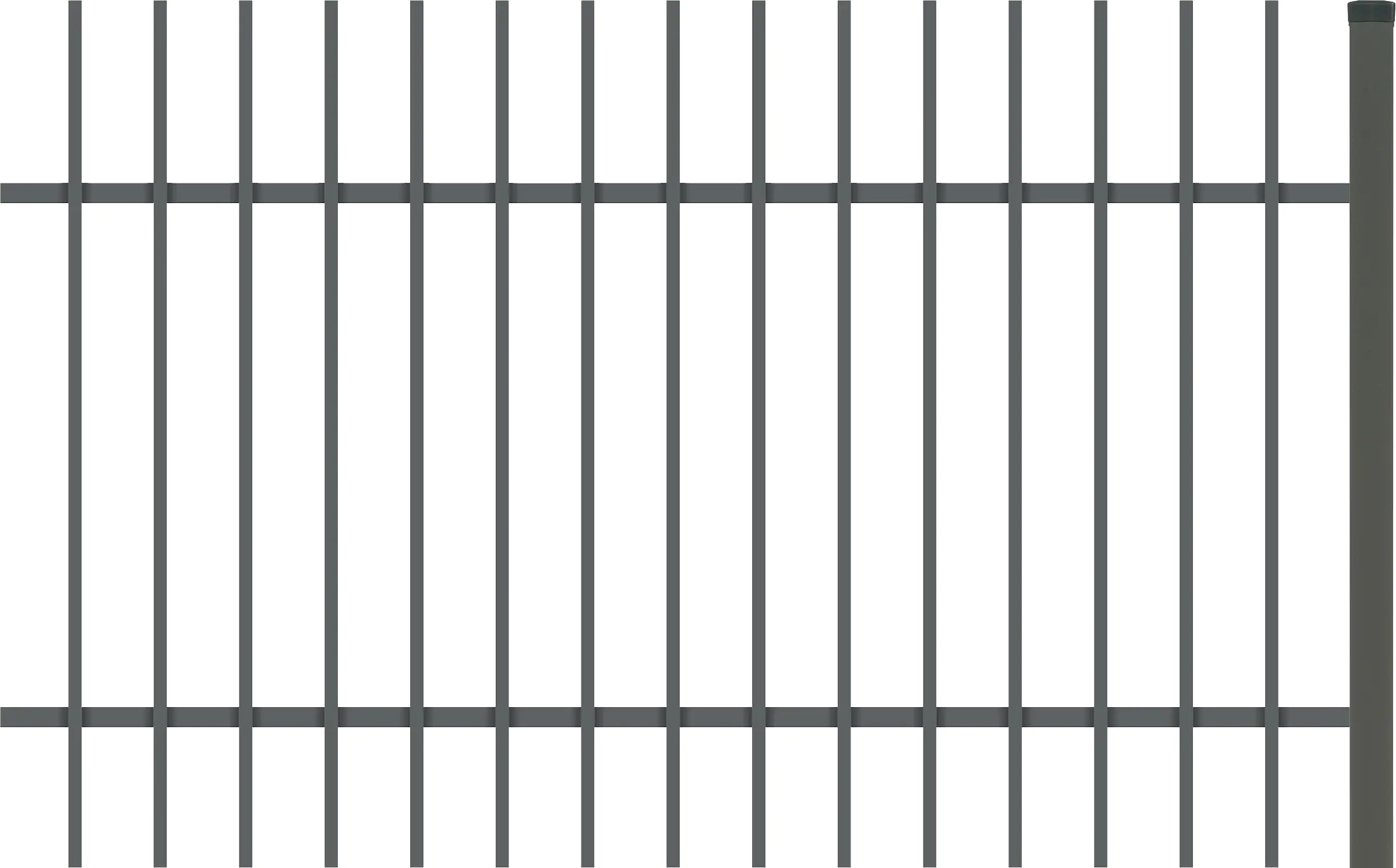 Polbram Zaun-Erweiterungsset Linus 120 209 cm inkl. Zaunfeld, Pfosten und Halterung