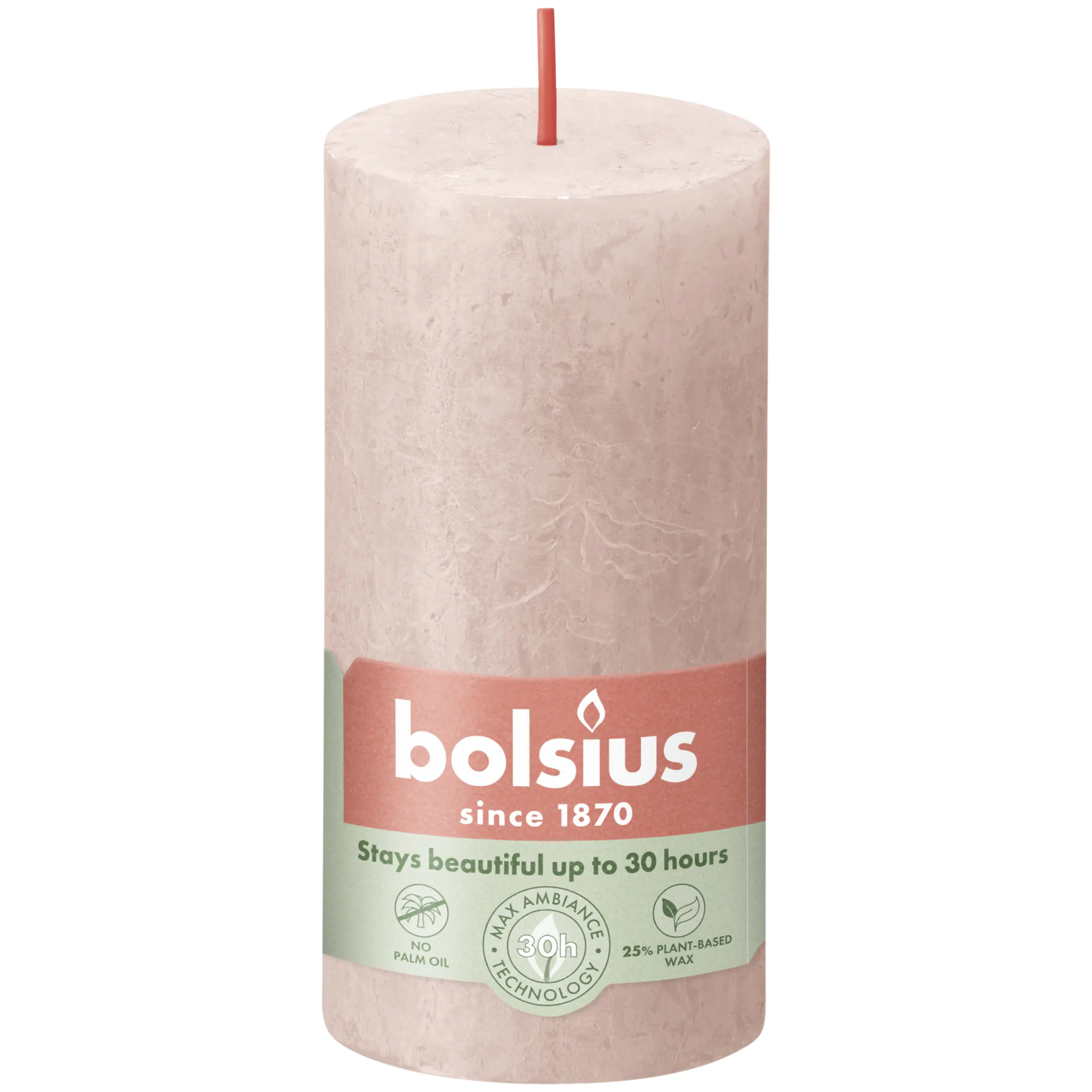 Bolsius Rustik Stumpenkerze nebeliges Rosa, Höhe: 10 cm, Ø 5 cm Bolsius Rustik Stumpenkerze nebeliges Rosa, Höhe: 10 cm, Ø 5 cm