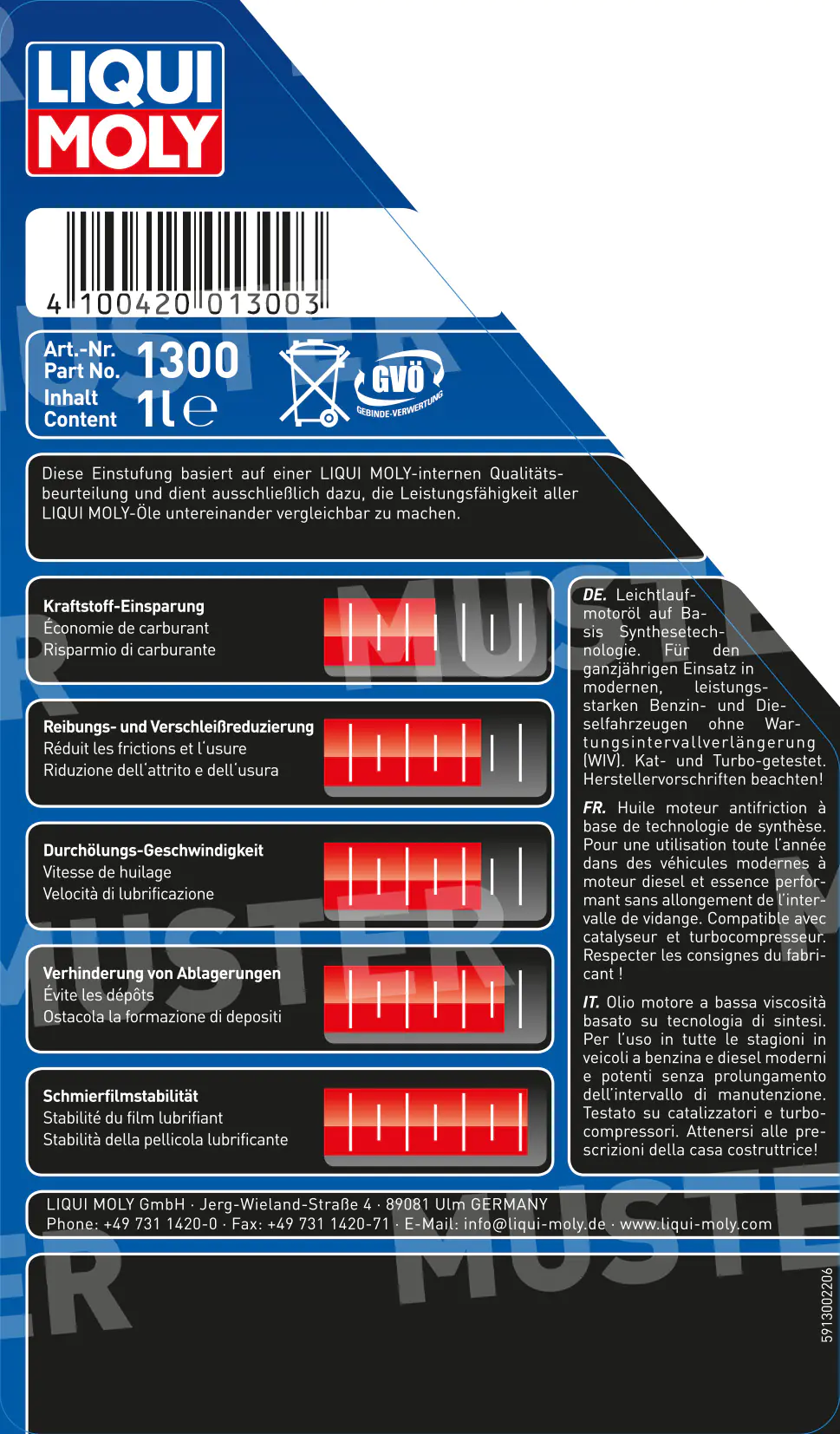 Liqui Moly Motoröl Super Leichtlauf 10W-40 1 L