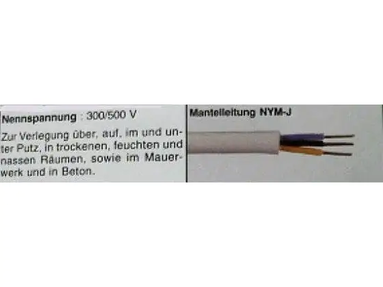 Feuchtraumleitung NYM-J 3 x 1,5 - 50 Meter, grau Feuchtraumleitung NYM-J 3 x 1,5 - 50 Meter, grau