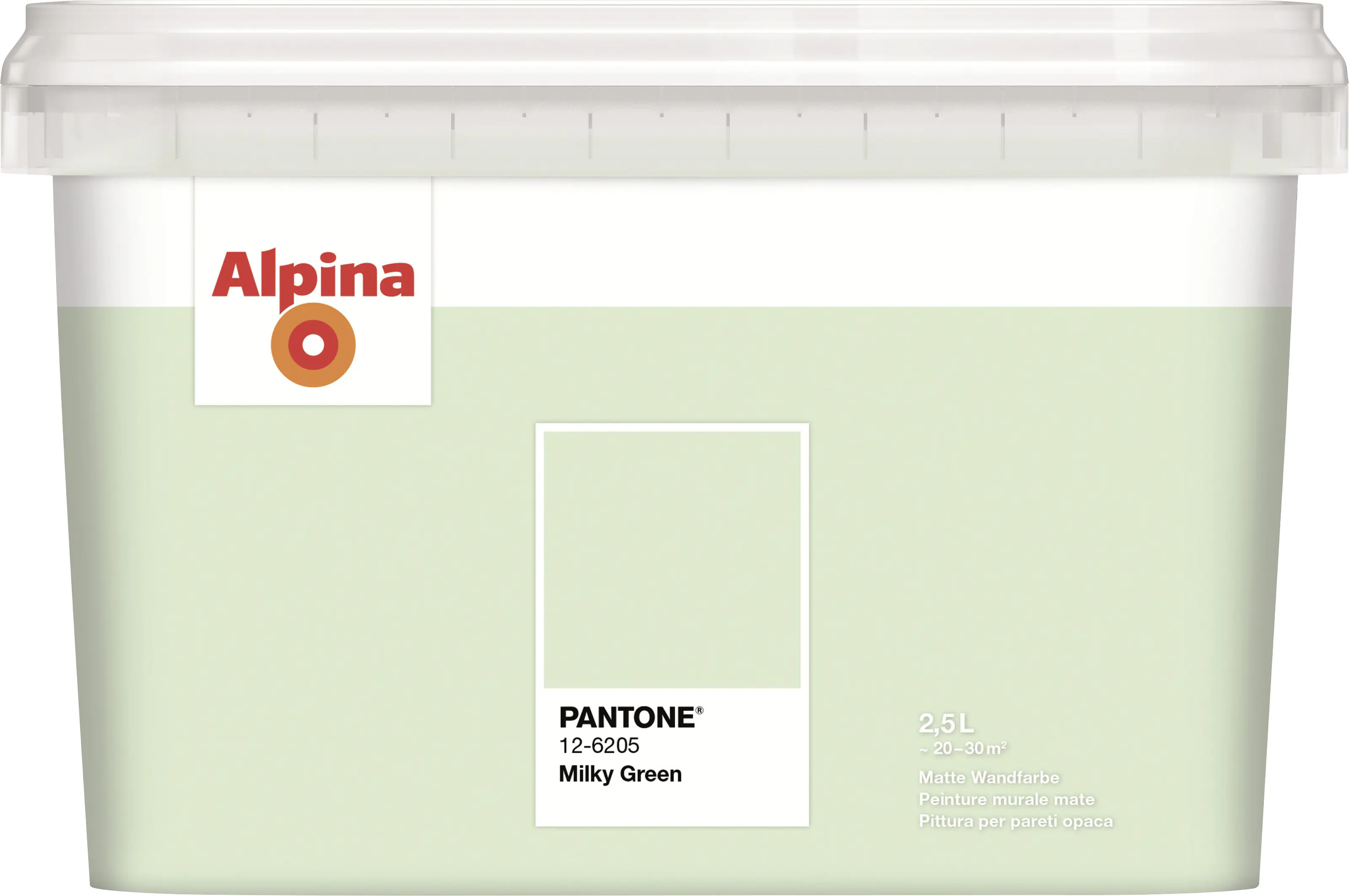 Alpina Wandfarbe Pantone matt milky green 2,5 L