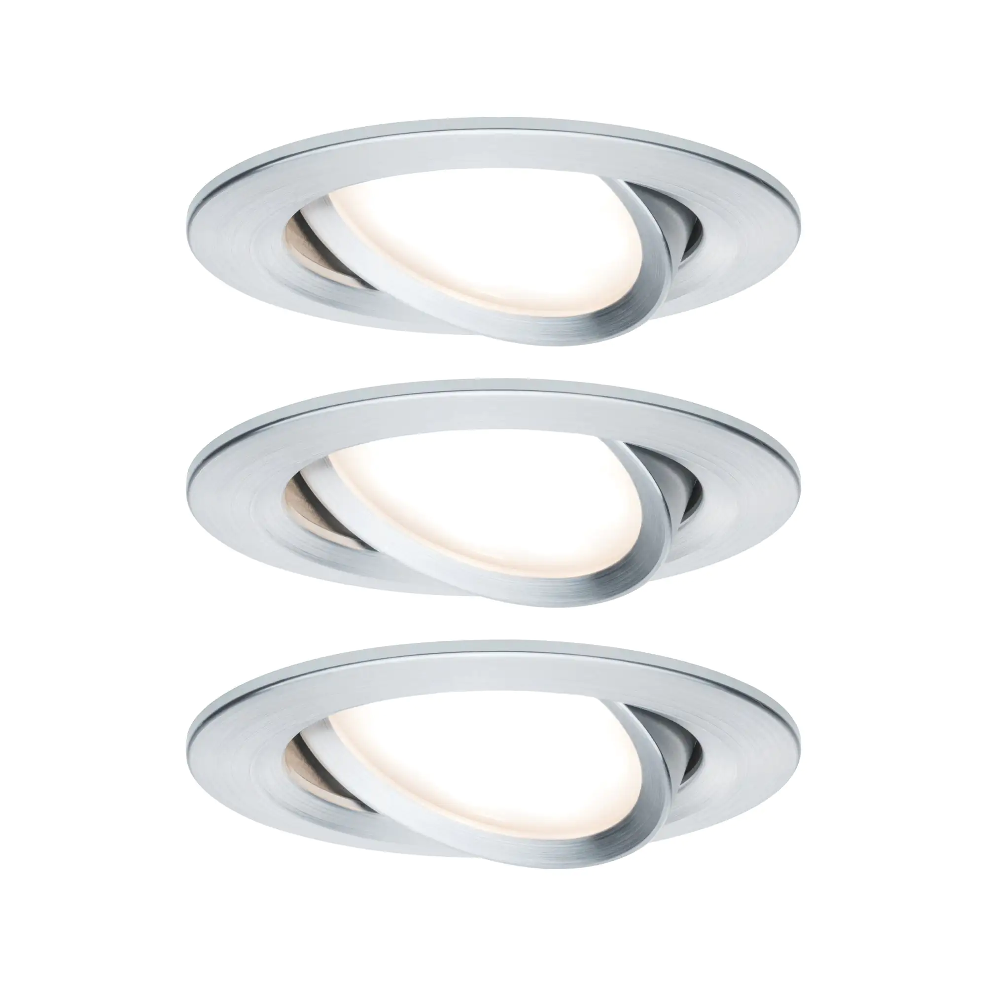 Paulmann LED Einbauleuchte Nova Coin 3er Set Ø 8,4 cm schwenkbar warmweiß