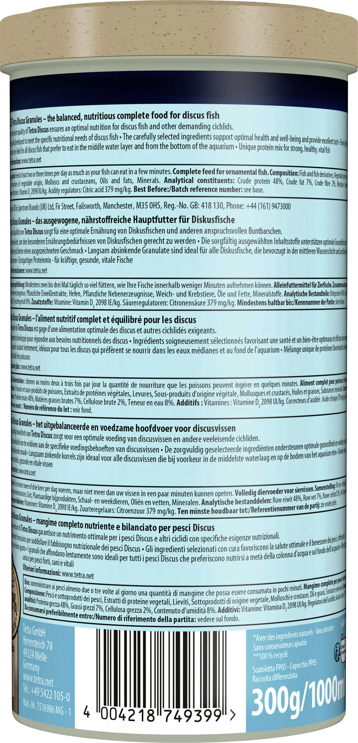 Tetra Diskusfutter Colour Granules 1 L