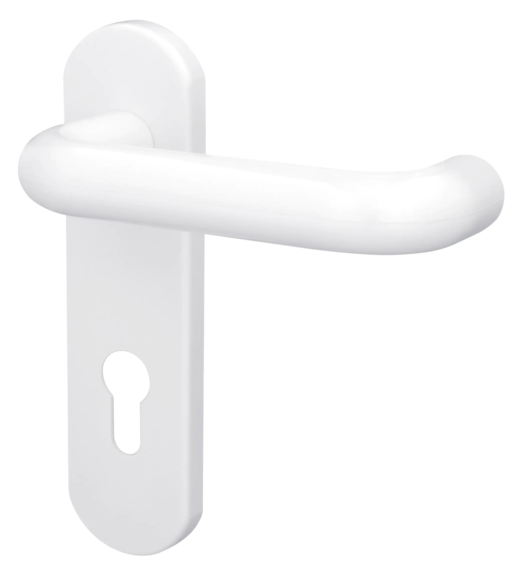 Alpertec PZ-Kurzschildgarnitur Nylon Kunststoff weiß abgerundet