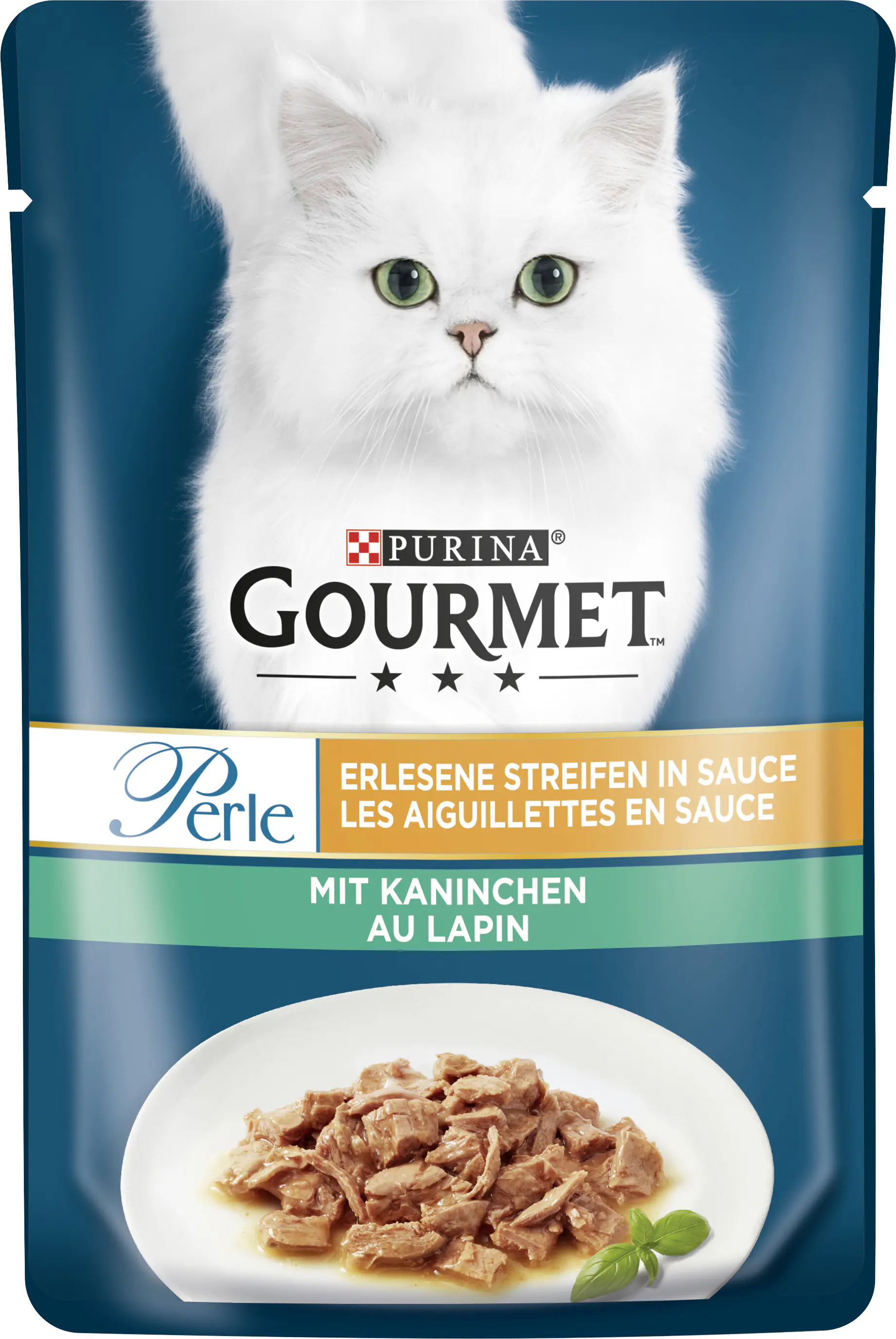 Gourmet Perle Erlesene Streifen mit Kaninchen 85 g