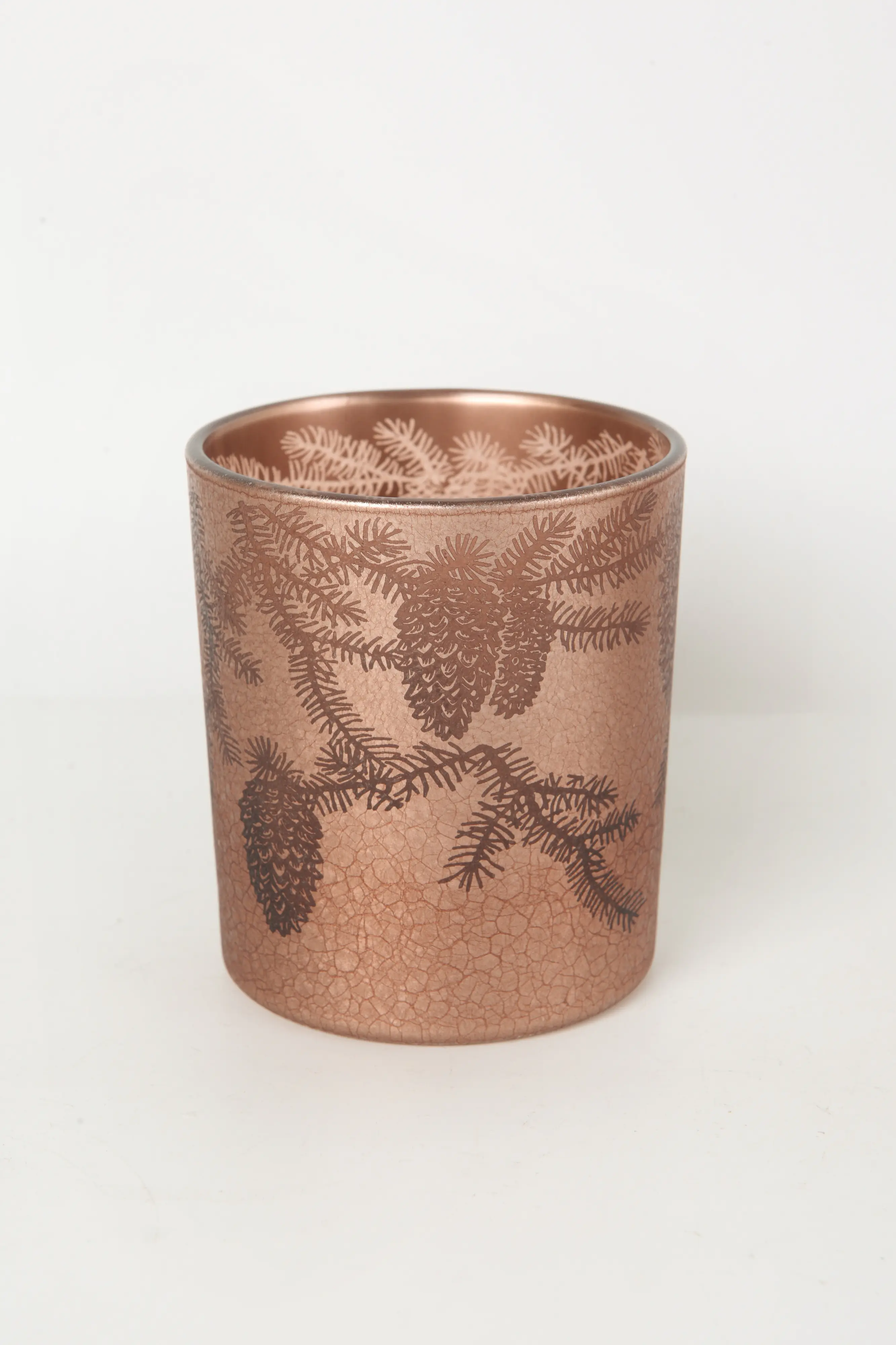 TrendLine Deko Windlicht Glas Ø 8,8 x 10 cm braun