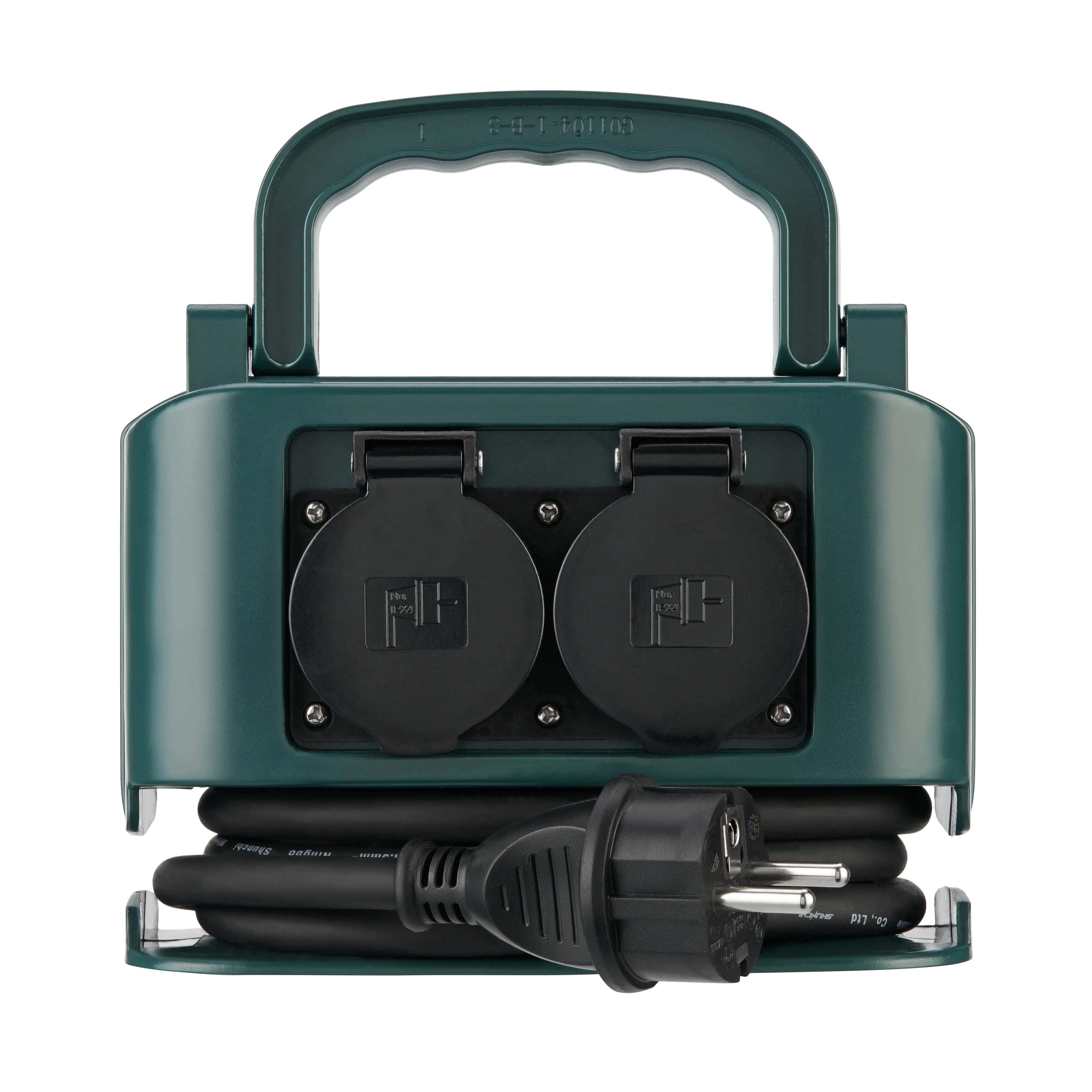 REV Steckdosenverteiler  2m  4-fach, Außen, grün-schwarz