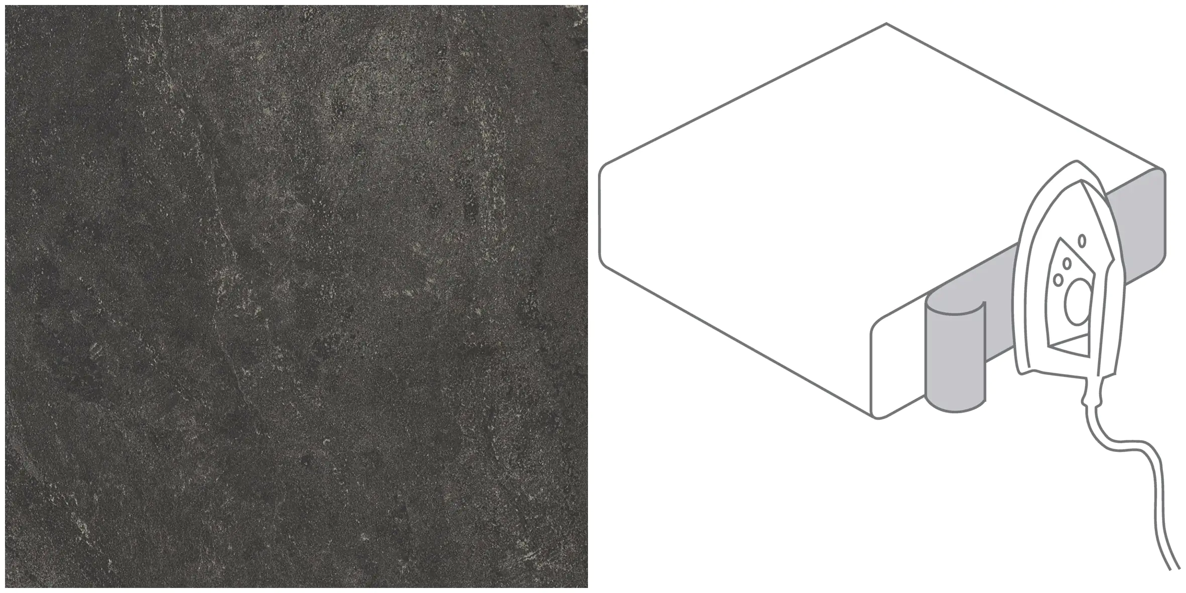 GetaElements Getaformkante BZ173 Bronzit schwarz 0,2x65x4,4 cm