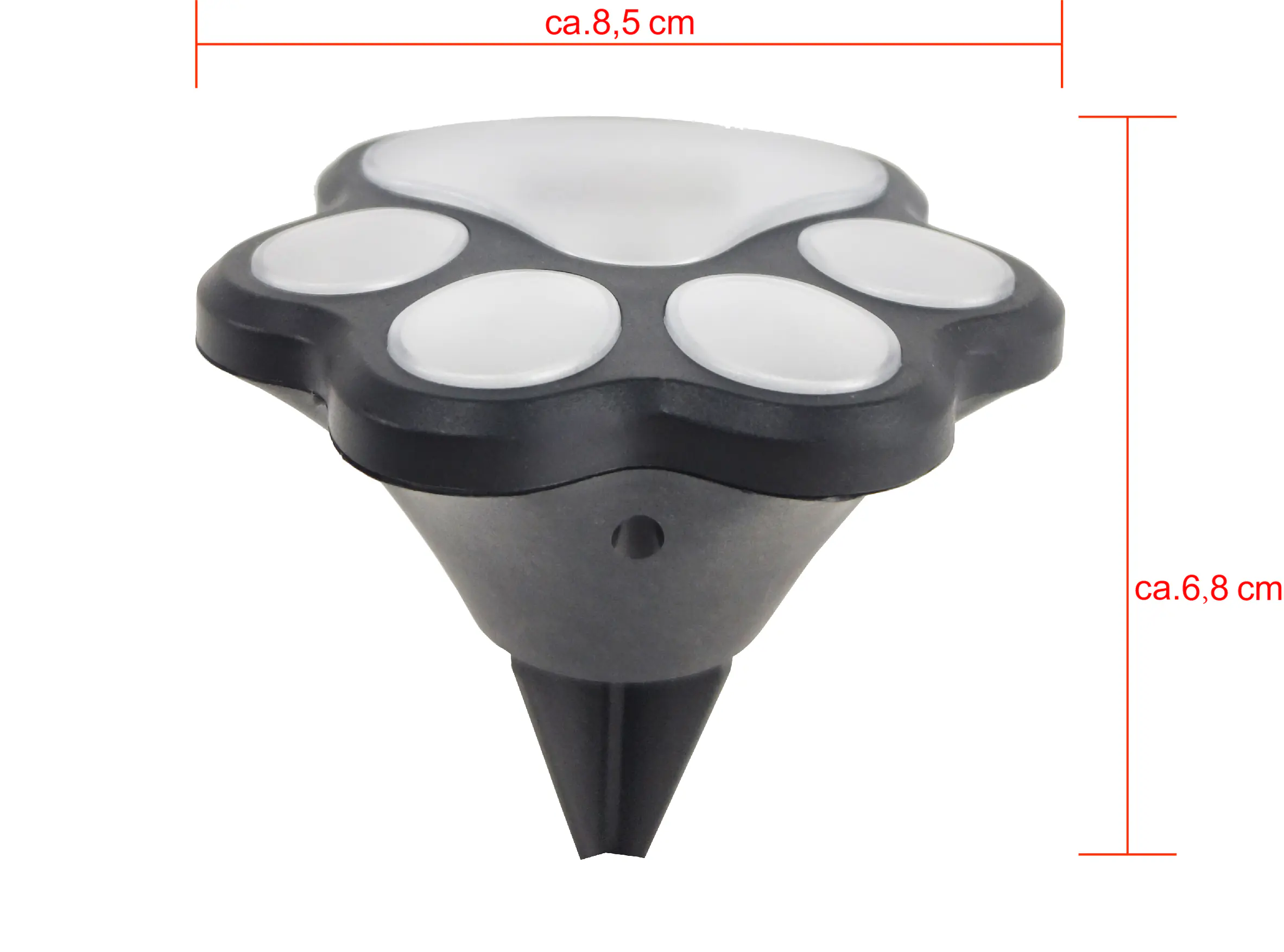 Dapo LED Solarleuchte Dekofigur Pfote weiß