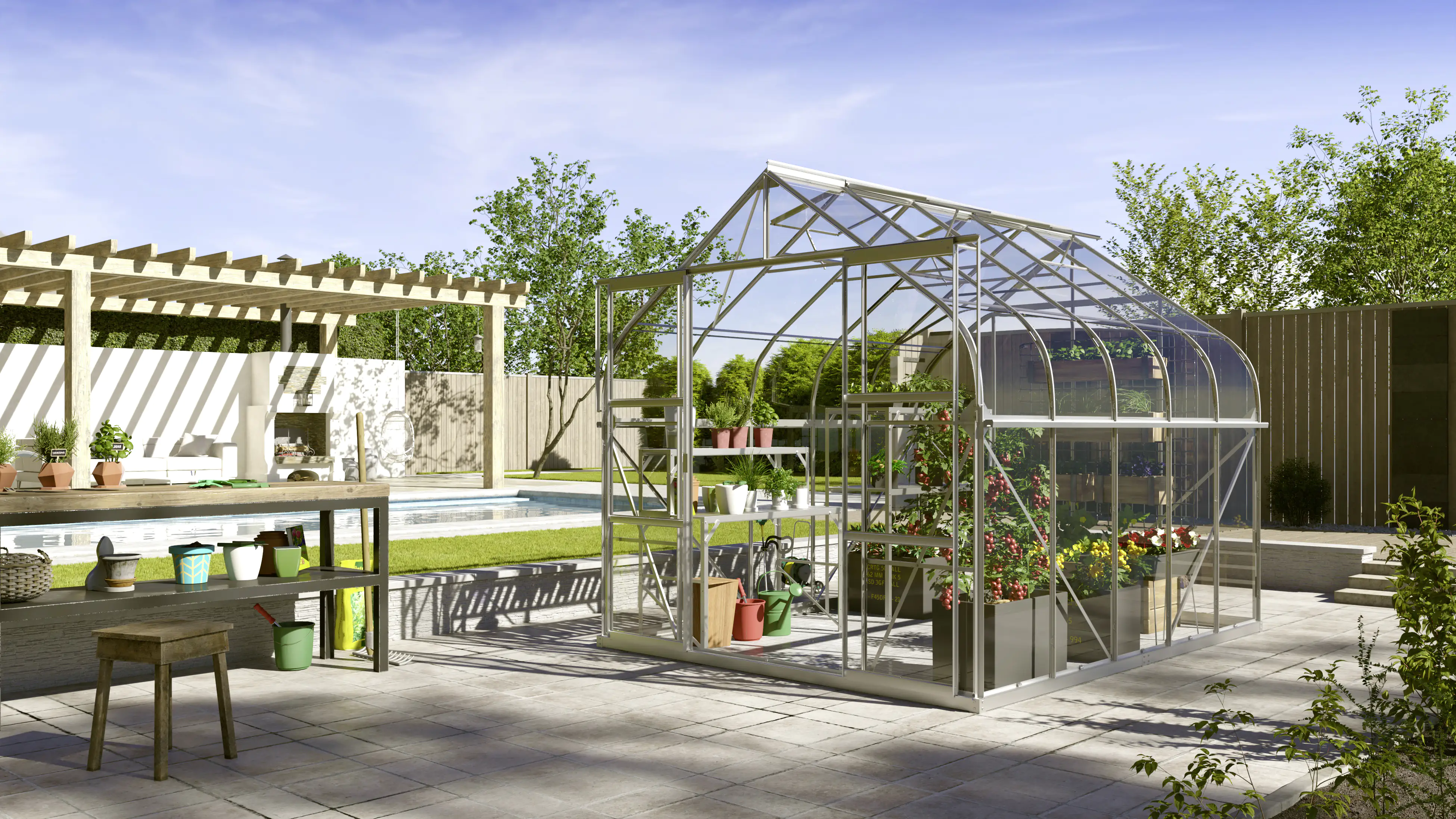 4005717205010_1769489 Vitavia Gewächshaus Dione 8300 264 x 321 cm 3 mm Sicherheitsglas