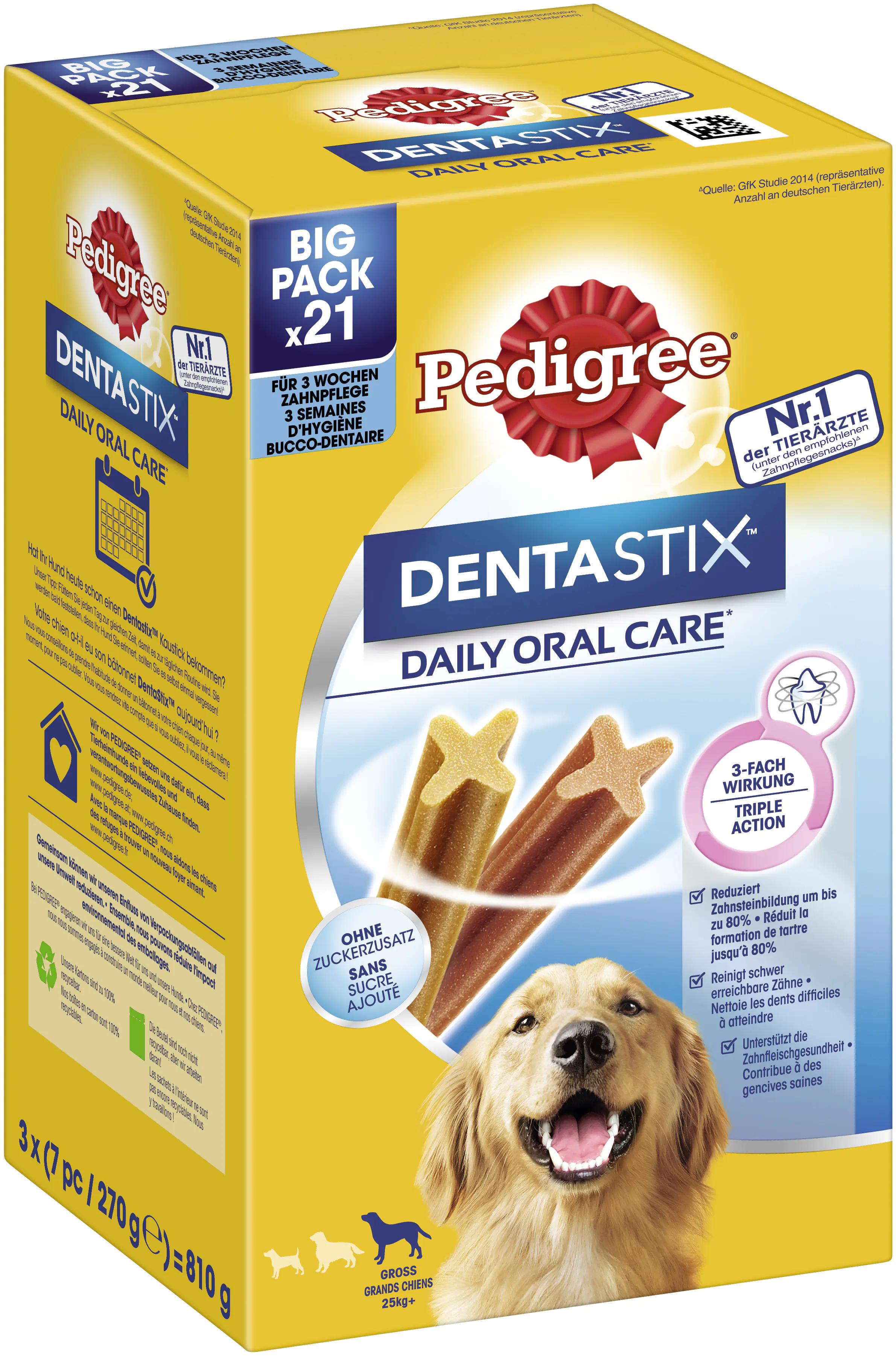 Pedigree Hundesnack Denta Stix Daily Oral Care 810g / 21 Stück Pedigree Hundesnack Denta Stix Daily Oral Care 810g / 21 Stück