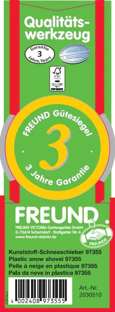 Freund Victoria Schneeschieber Profimodell 55 cm breit Freund Victoria Schneeschieber Profimodell 55 cm breit