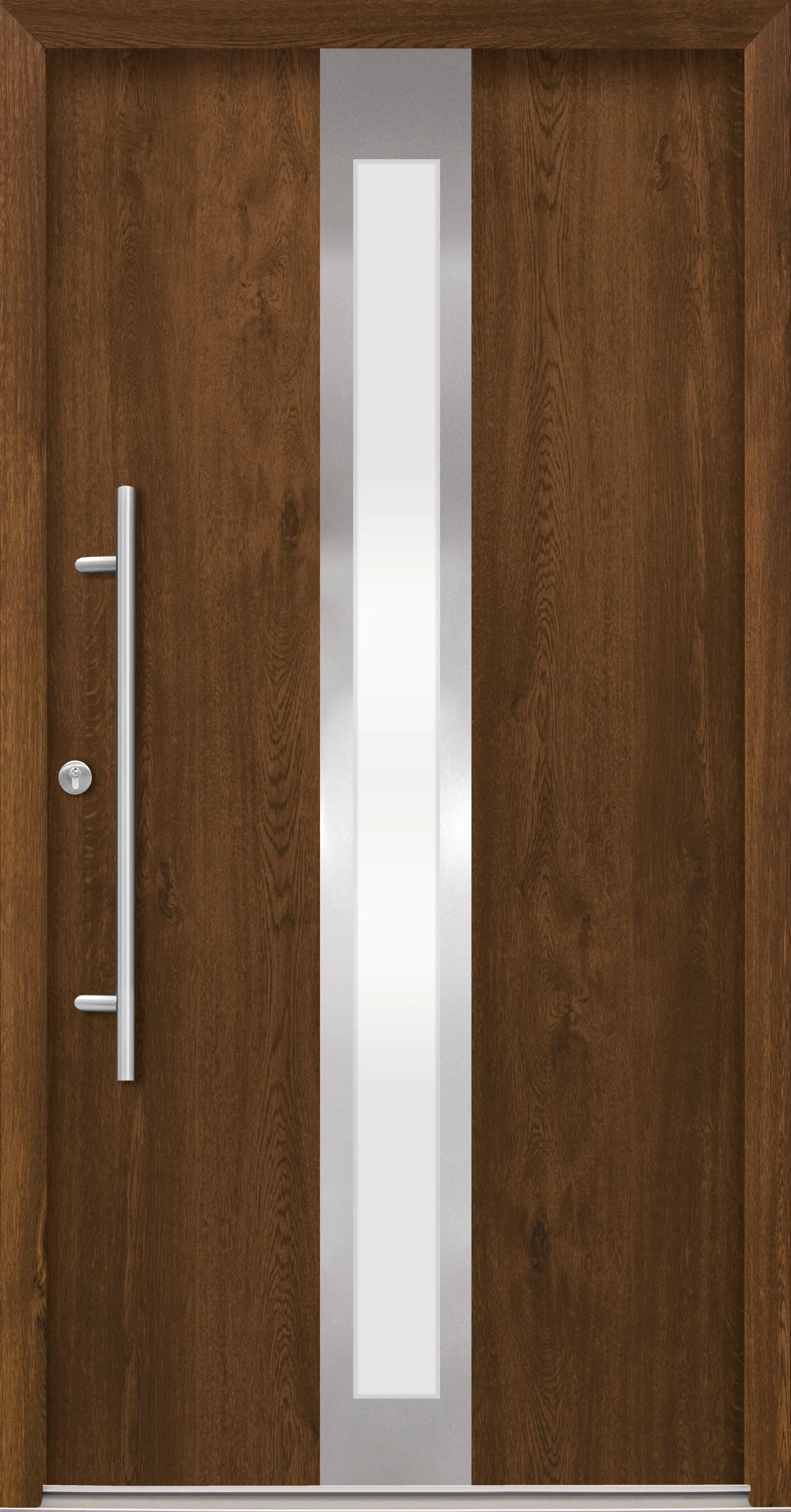 Splendoor Haustür Passivedoor Premium B01 Nussbaum DIN Links 100 x 210 cm