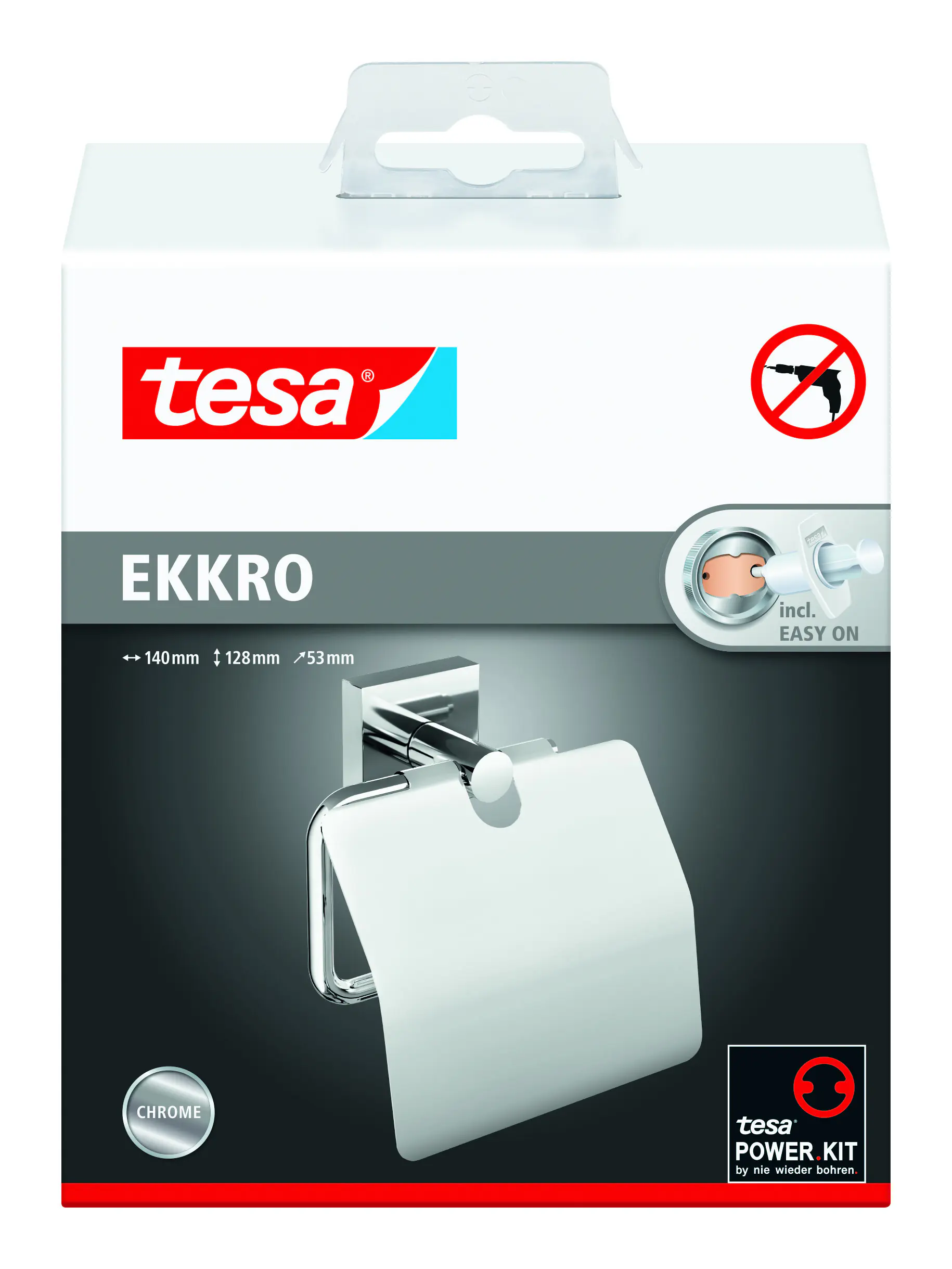 tesa Toilettenpapierhalter Ekkro mit Deckel chrom tesa Toilettenpapierhalter Ekkro mit Deckel chrom