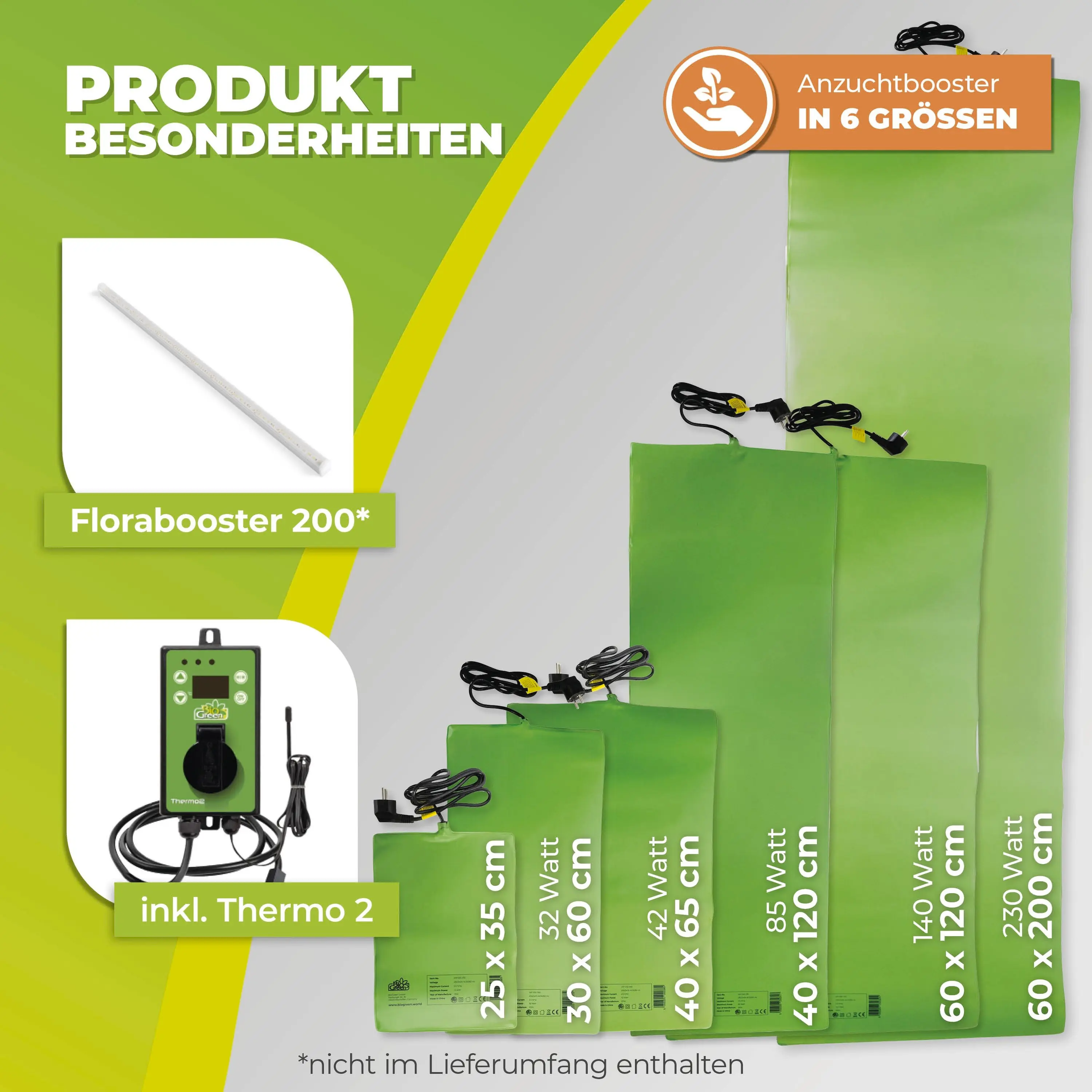 BioGreen Wärmeplatte als Anzuchtbooster für Pflanzen 40 x 65 cm 42 W inkl. Digital-Thermostat