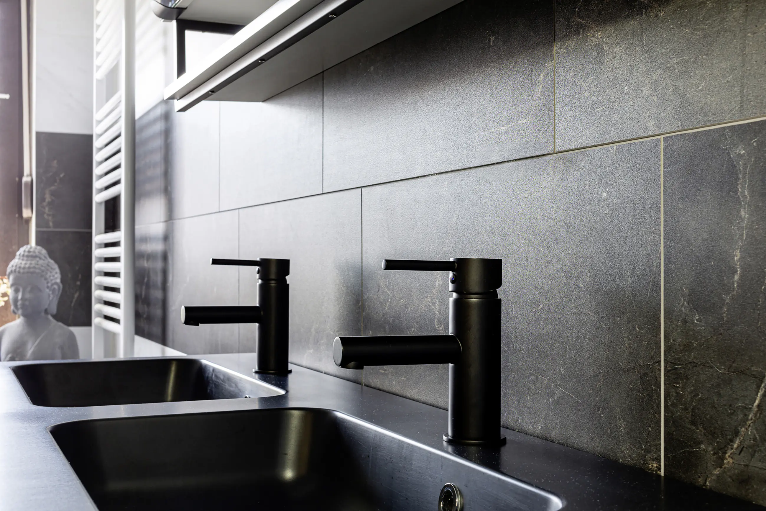 Grosfillex Kunststoffpaneel Marmor 60 x 30 cm 5 mm schwarz