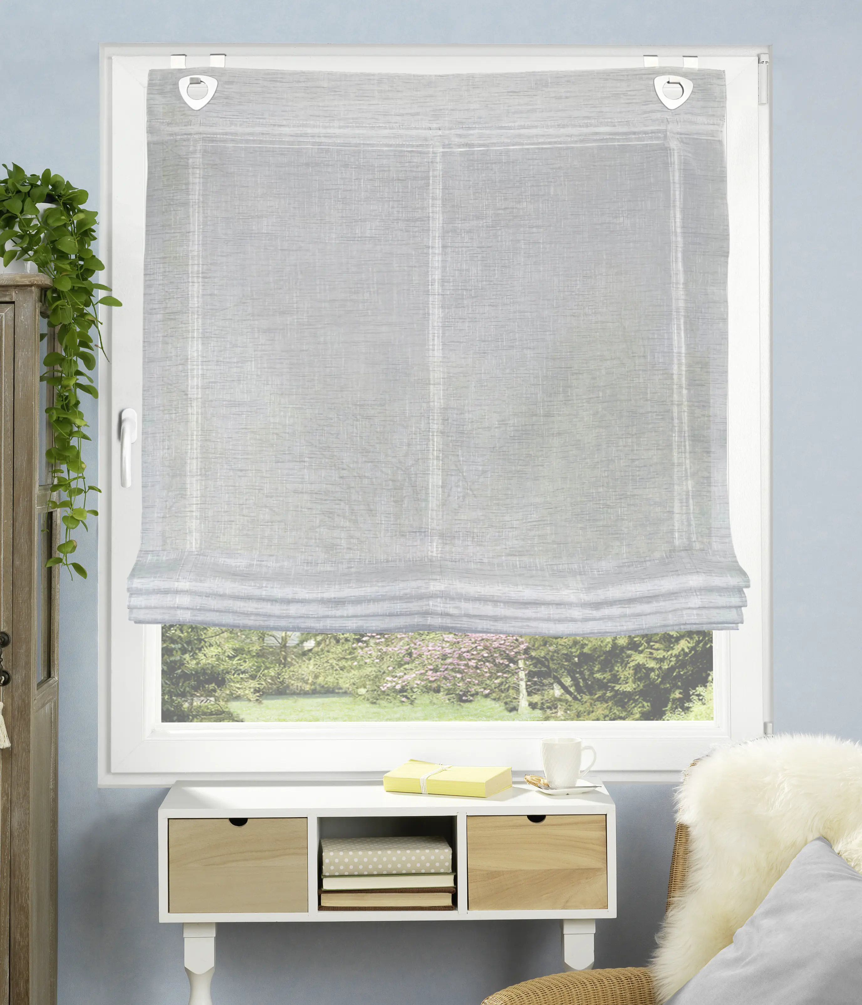 Raffrollo Casper grau 130 x 60 cm 