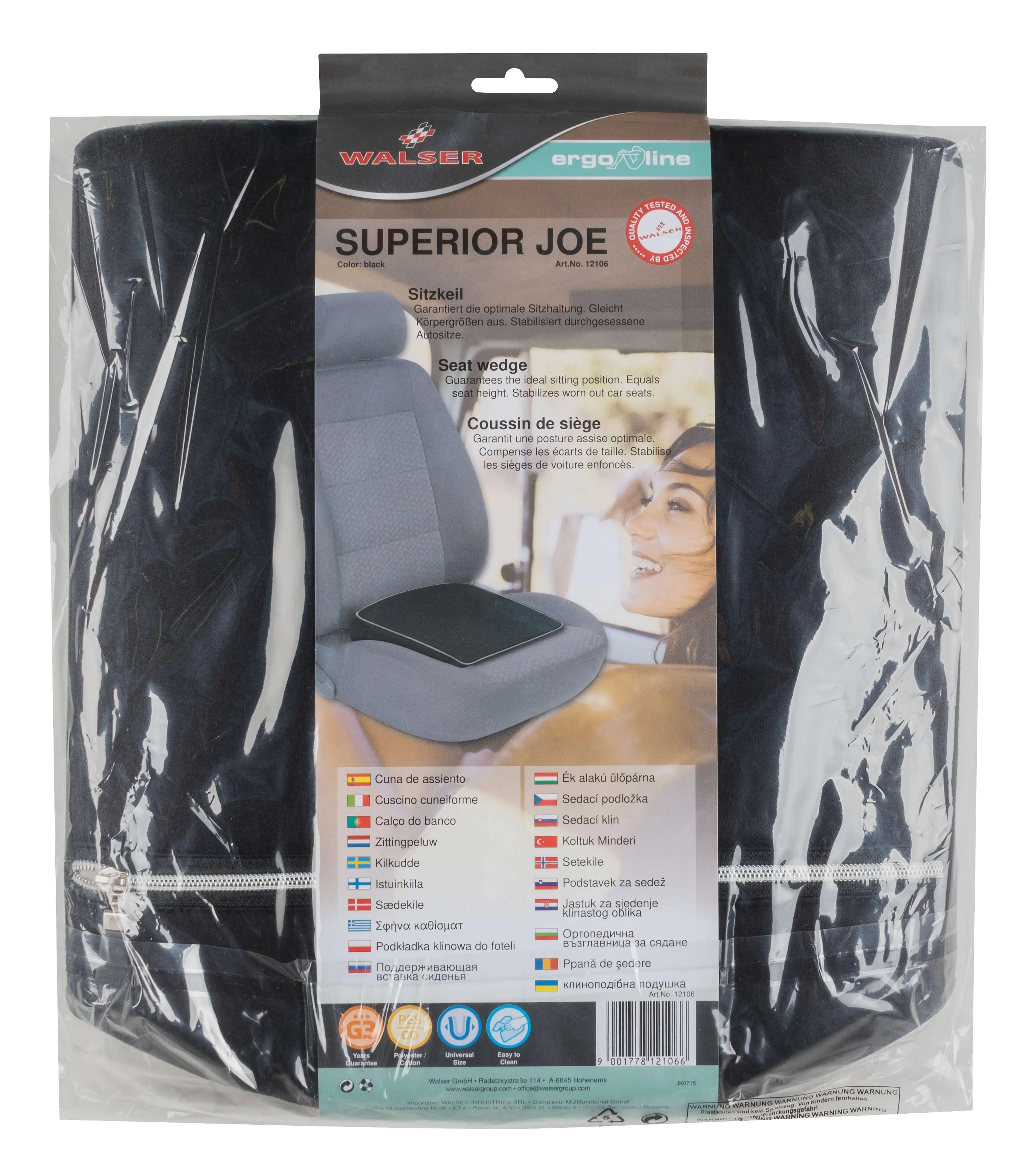 Walser Sitzkeil Superior Joe schwarz 1-teilig