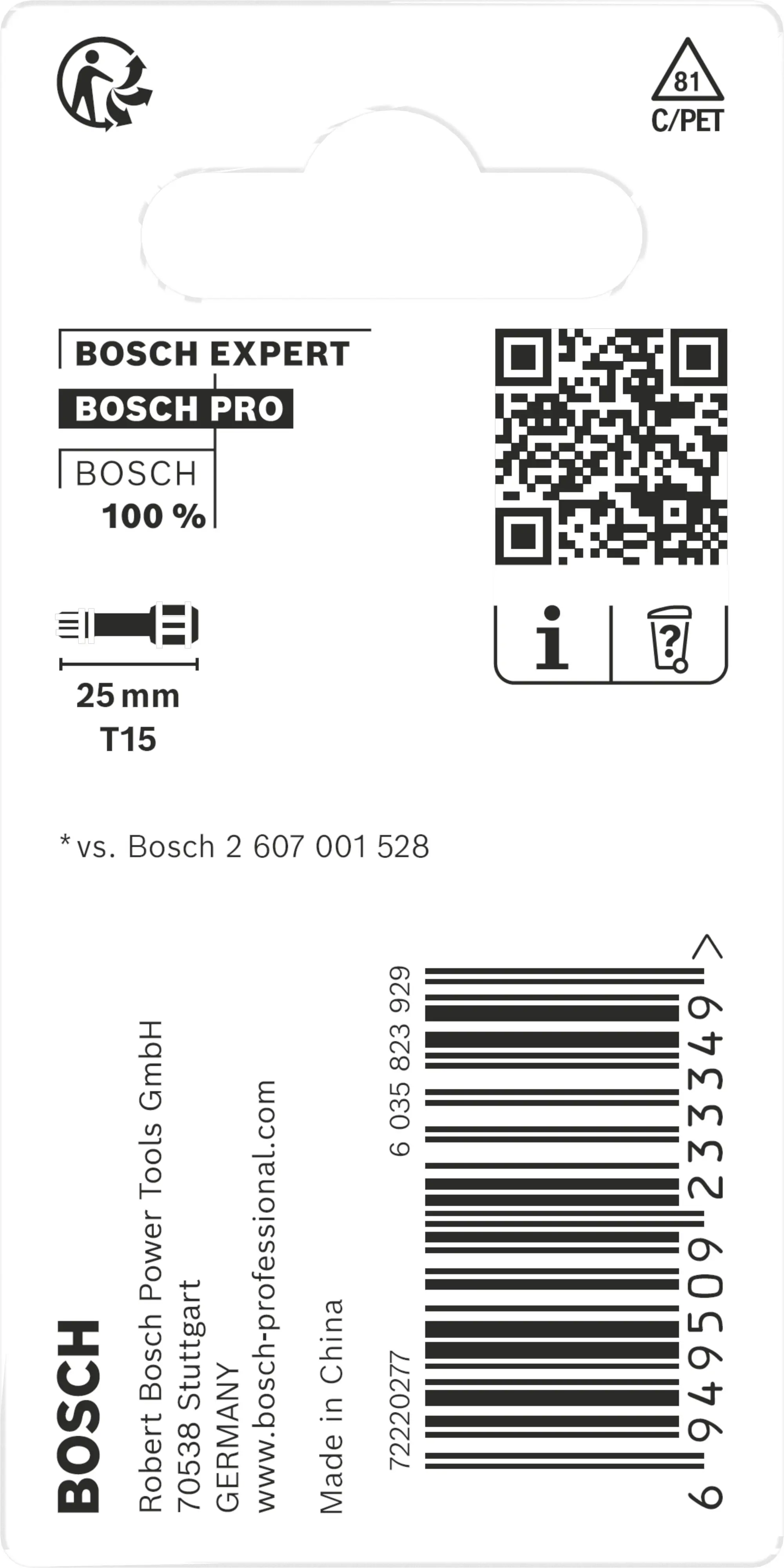 Bosch PRO Impact Bit T15 25 mm 2-teilig