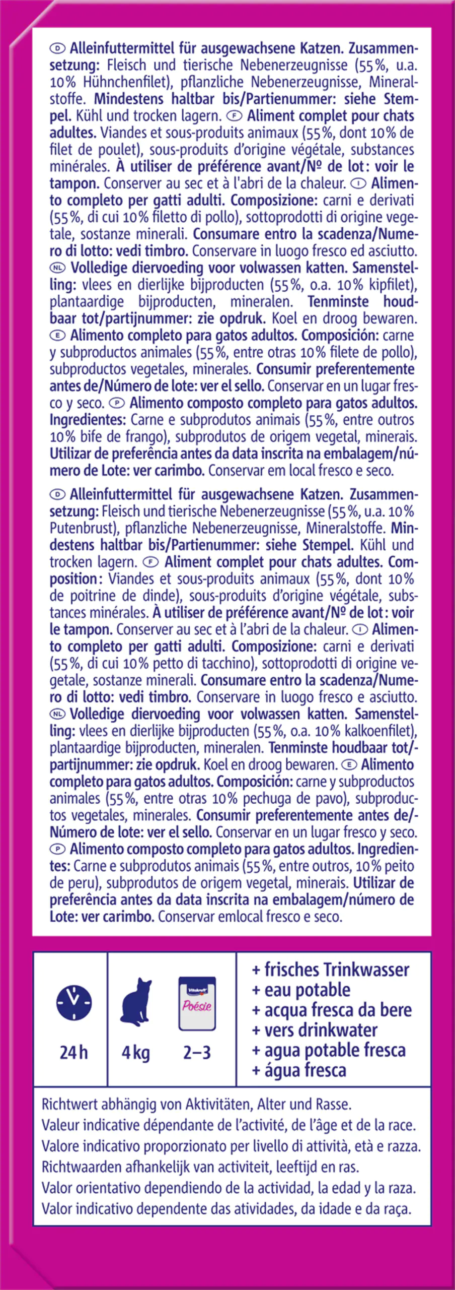 Vitakraft Poésie Katzenfutter Délice Meat Selection Sauce 6 x 85 g