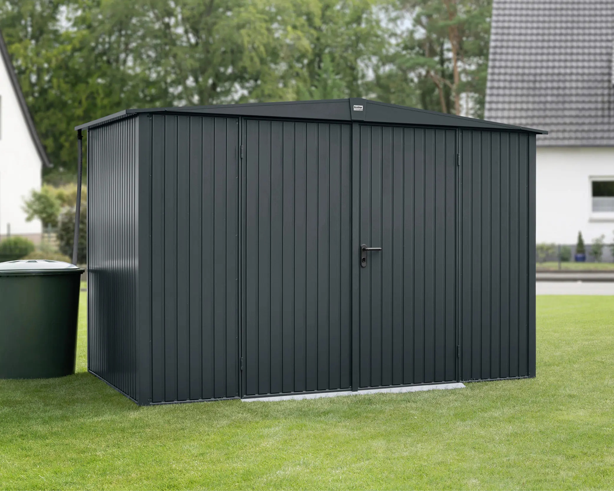 EcoStar Gerätehaus Trend-S Typ 3 323,6 x 247,7 x 219,4 cm anthrazitgrau