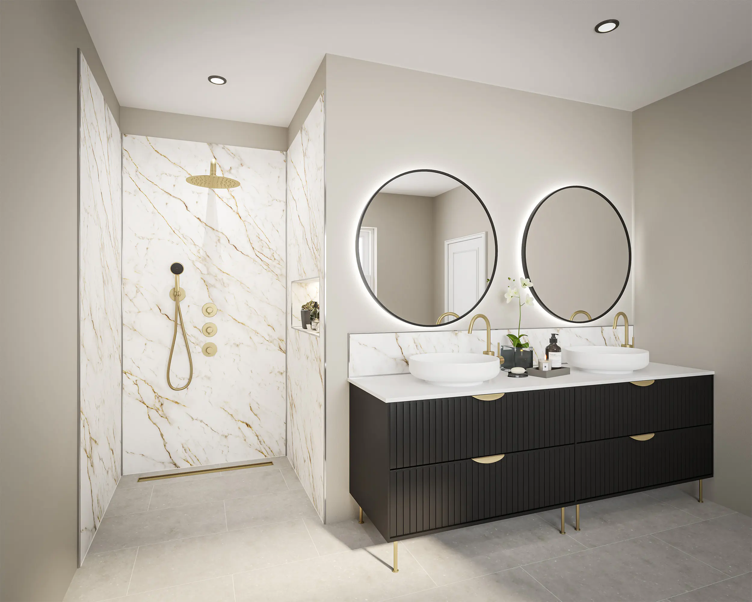 Wetwall Alloy Wandpaneel  Norris Marble 60 x 244 cm