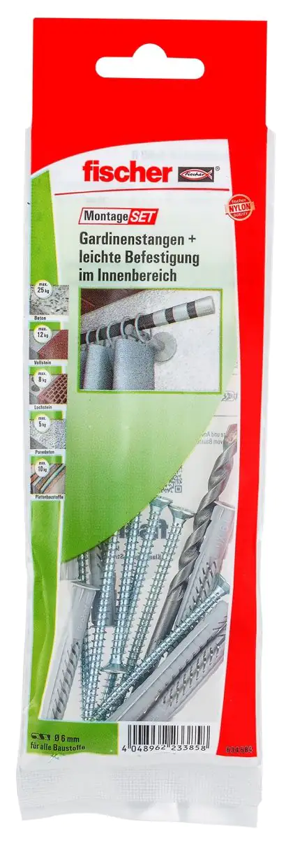 Fischer Montage-Set Gardinenstange