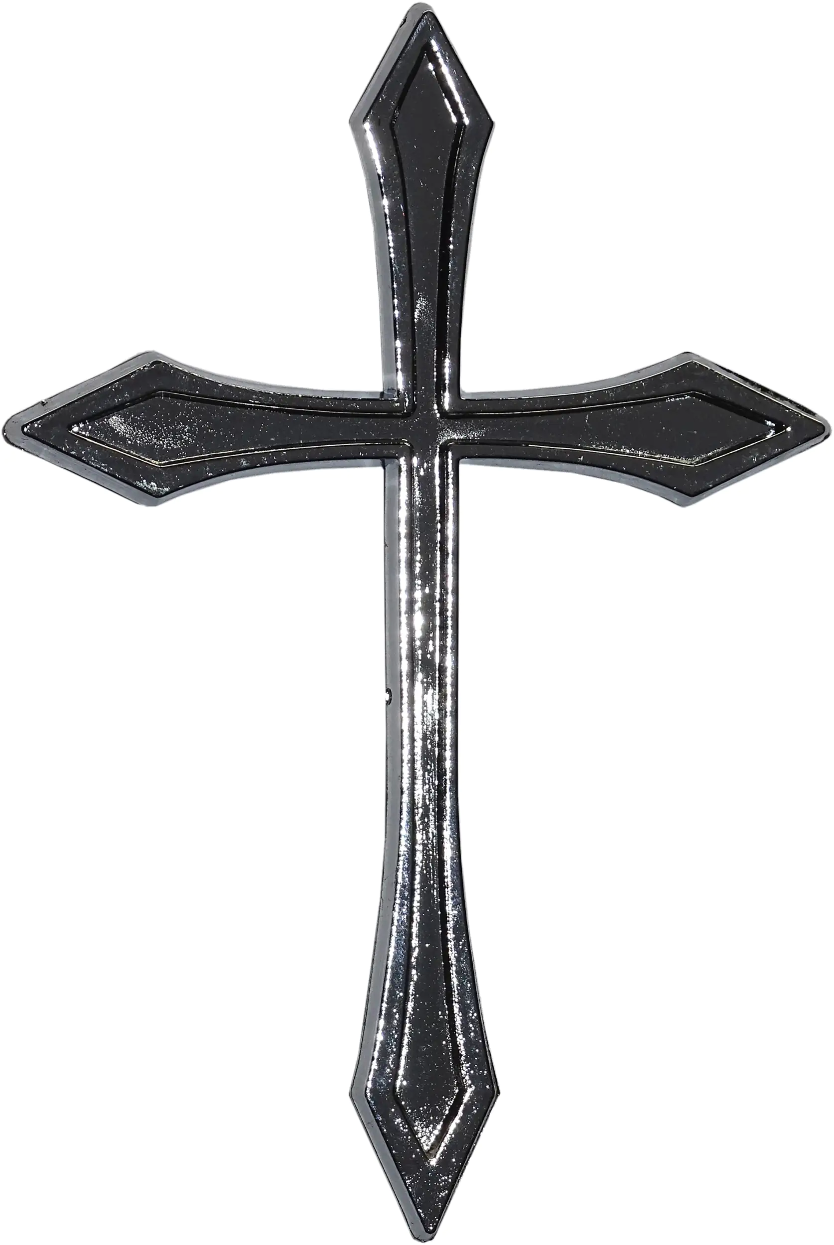 Hermann Schütz Relief-Chrome-Tattoo Kreuz 75x50mm