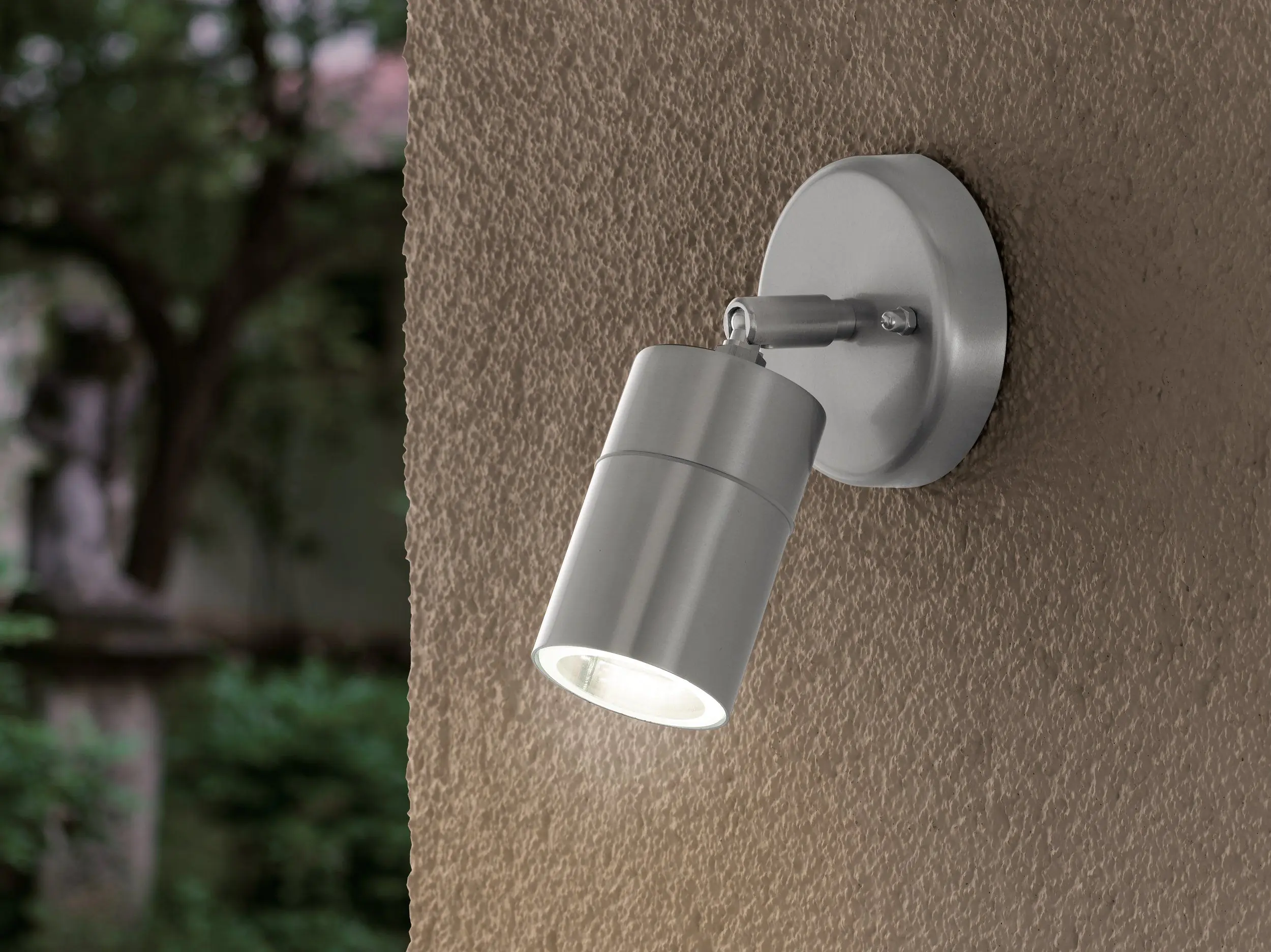 Eglo Led Außen-Wandleuchte Stockholm 1 GU10 edelstahl warmweiß Eglo Led Außen-Wandleuchte Stockholm 1 GU10 edelstahl warmweiß