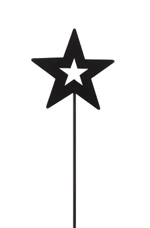 TrendLine Deko Eisen Figurenstecker Weihnachtsstern 35 x 0,5 x 8,5 cm schwarz TrendLine Deko Eisen Figurenstecker Weihnachtsstern 35 x 0,5 x 8,5 cm schwarz