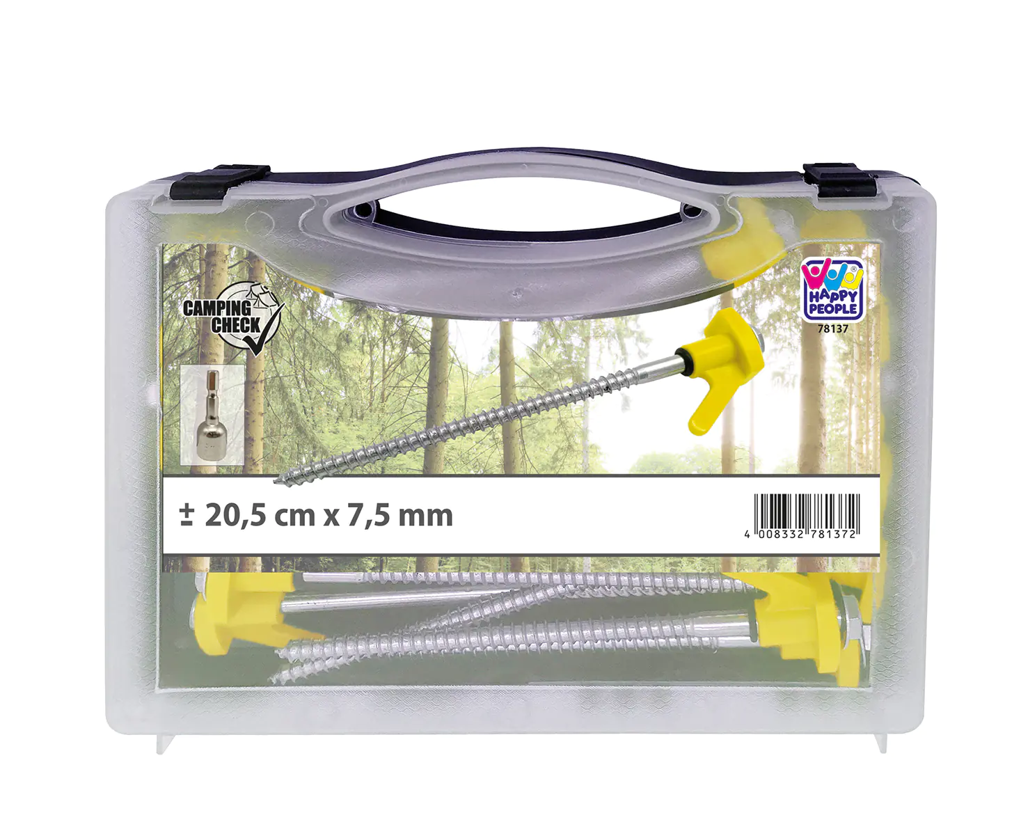 Happy People Campingbox mit Schraubnägeln schwarz Happy People Campingbox mit Schraubnägeln schwarz